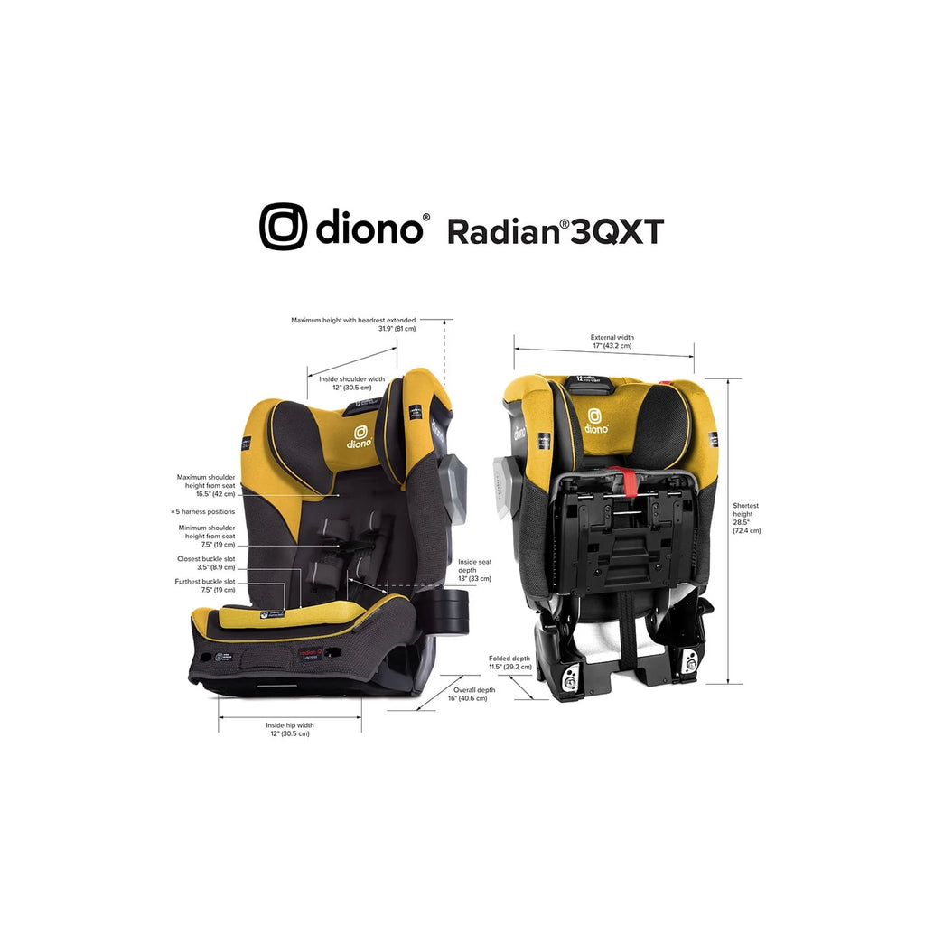 Diono Radian 3QXT SafePlus All-in-One Convertible Car Seat, Red B871