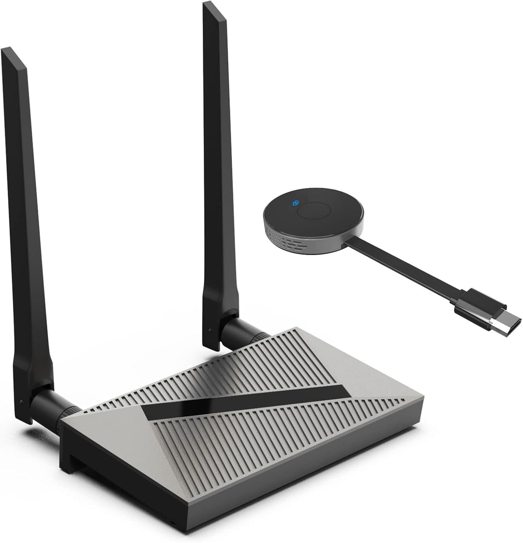 RXZ Wireless USB C Transmitter and HDMI Receiver Kit, Adapter Support 4K@30Hz, Support 2.4/5GHz Player Streaming Video/Audio from USB Type-C Laptop/PC/Phone to HDTV/Projector/Monitor