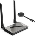 RXZ Wireless USB C Transmitter and HDMI Receiver Kit, Adapter Support 4K@30Hz, Support 2.4/5GHz Player Streaming Video/Audio from USB Type-C Laptop/PC/Phone to HDTV/Projector/Monitor