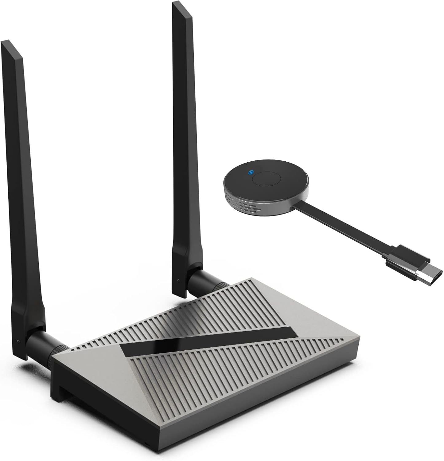 RXZ Wireless USB C Transmitter and HDMI Receiver Kit, Adapter Support 4K@30Hz, Support 2.4/5GHz Player Streaming Video/Audio from USB Type-C Laptop/PC/Phone to HDTV/Projector/Monitor