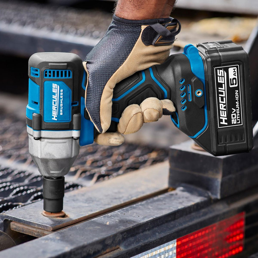 HERCULES 20V Brushless 1/2 in. Compact 4-Mode Impact Wrench, Tool Only F21797