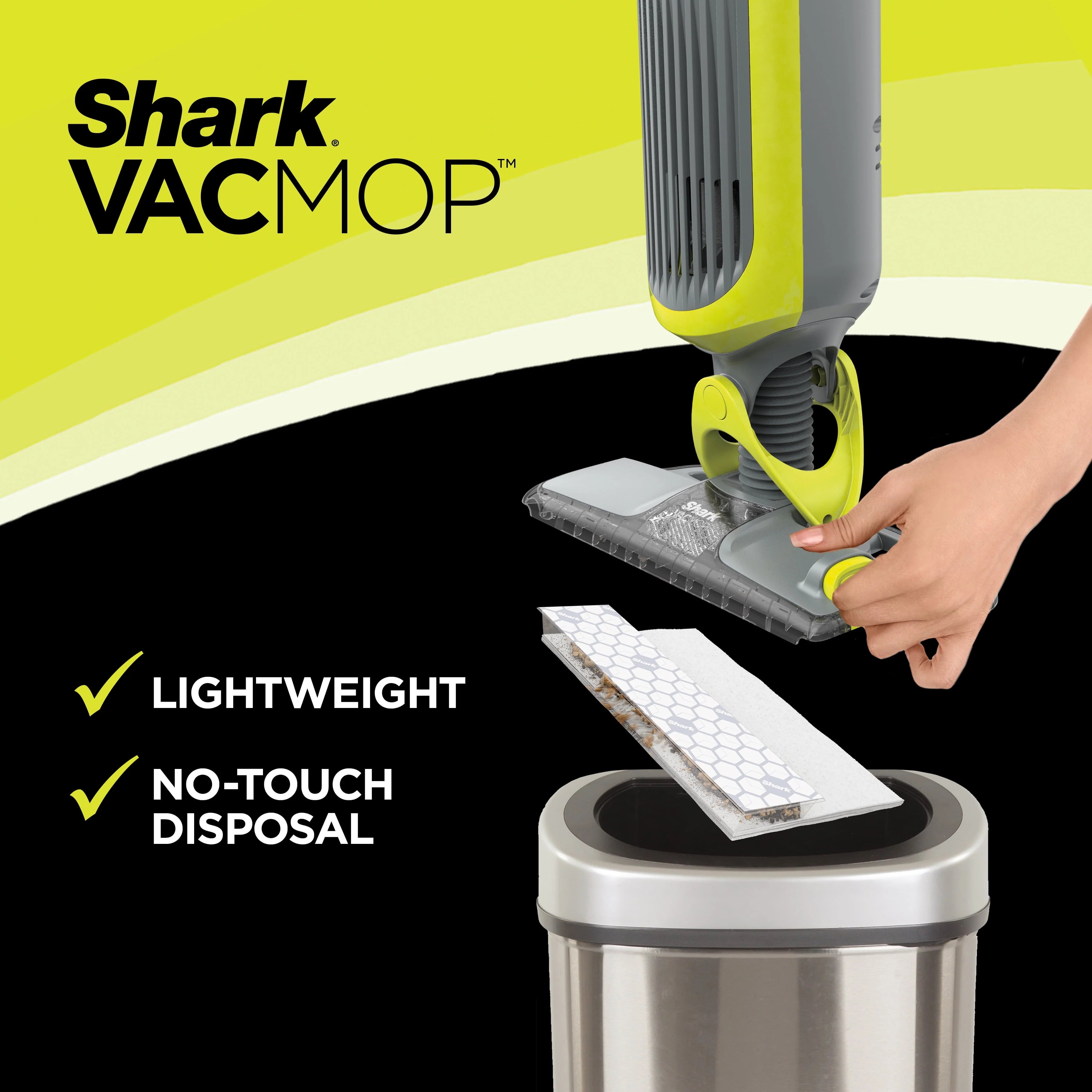 Shark VACMOP Cordless Hard Floor Vacuum Mop with Disposable Pads, VM200 A64175