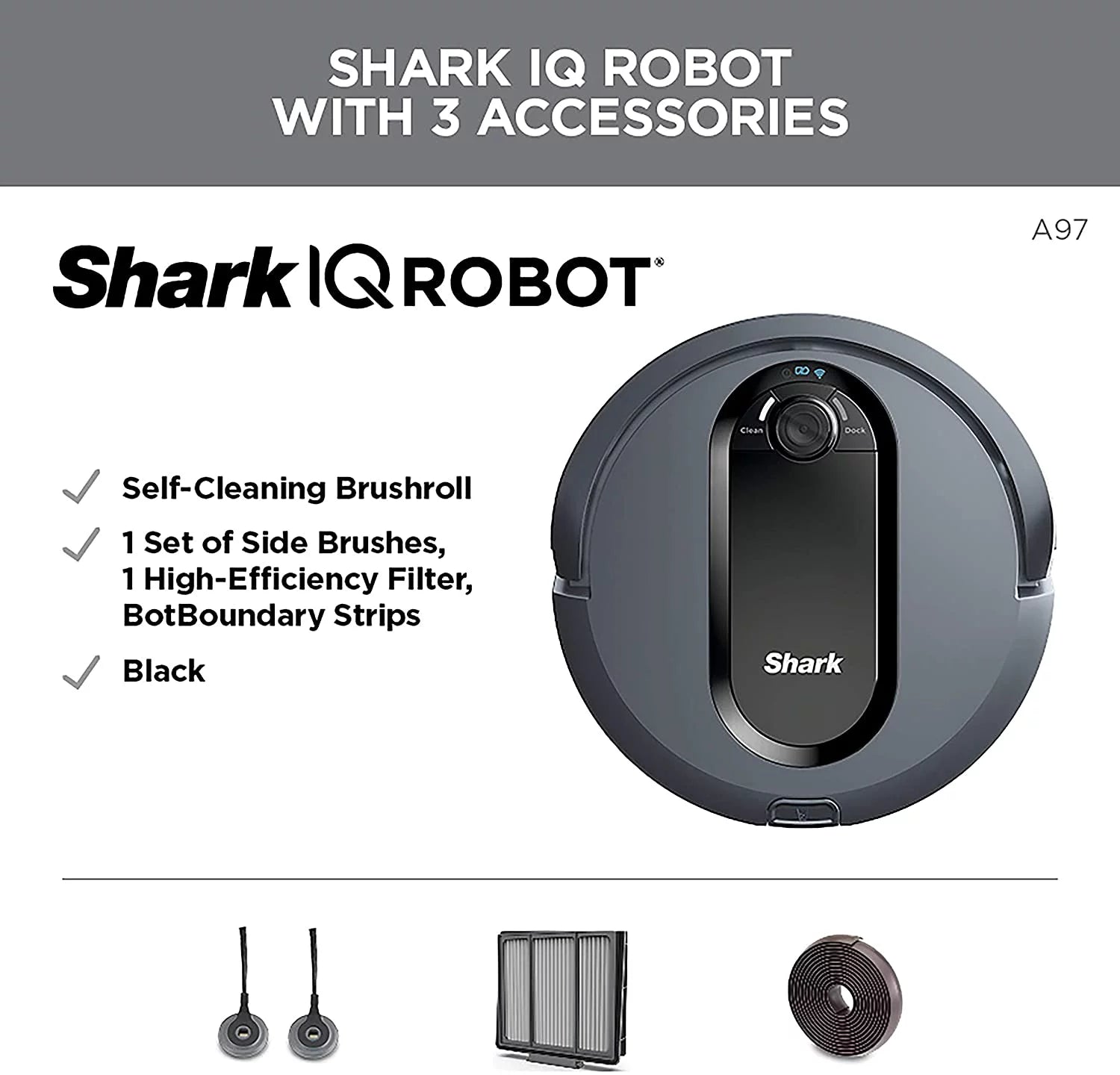 Shark IQ Robot Vacuum AV970 Self-Cleaning Brushroll D174034