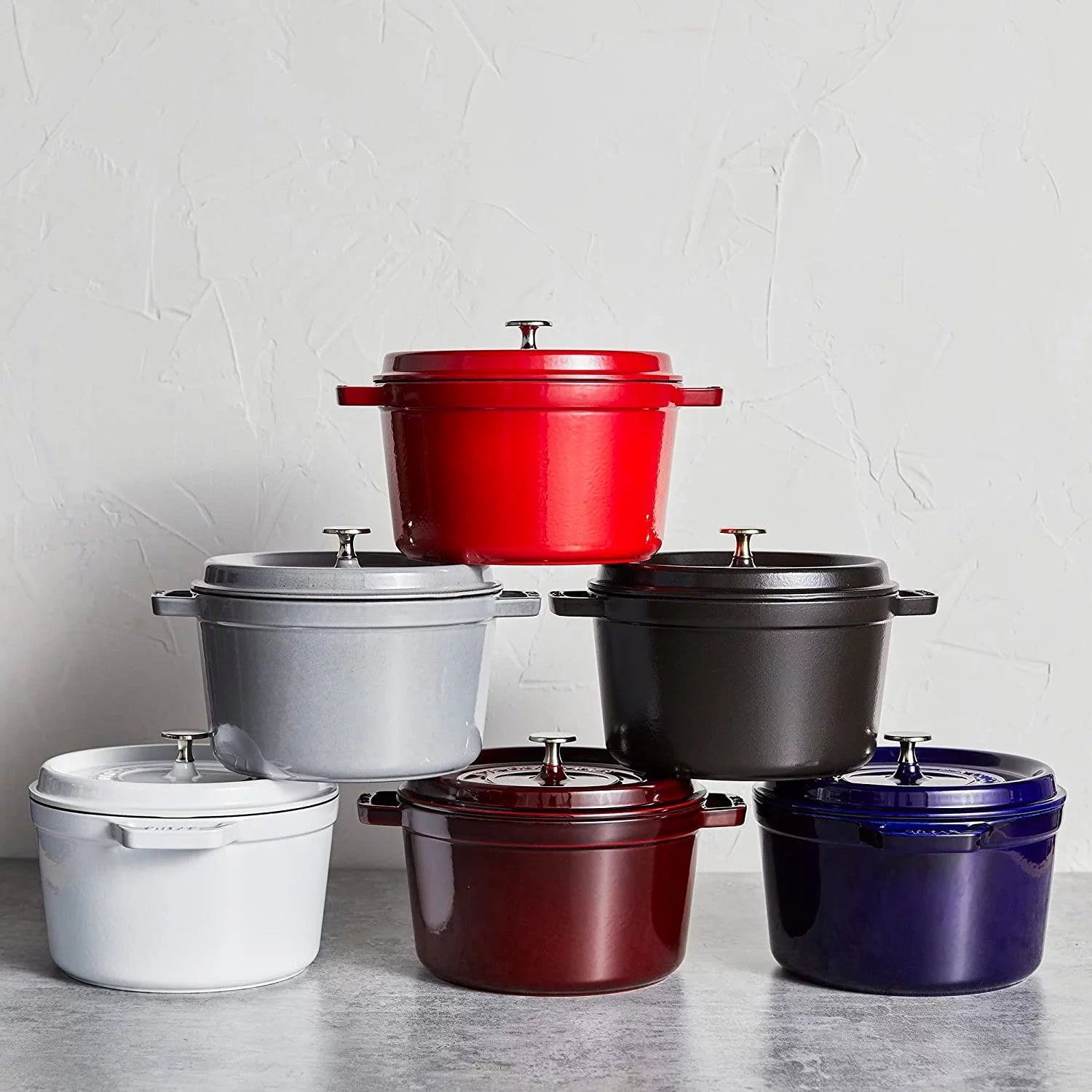 Matte Black Cast Iron Dutch Oven 5-qt Tall Cocotte Made in France S79006