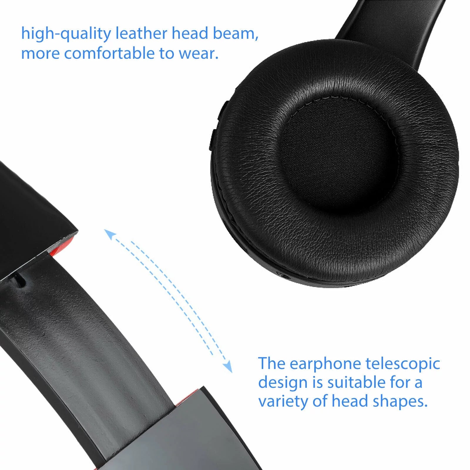 Wireless Over-Ear Headset with Mic, Foldable Wired Headphones Z151