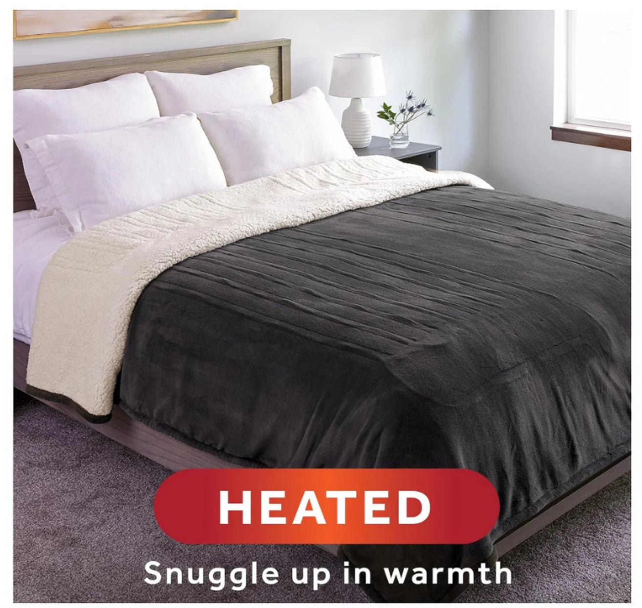 Sunbeam Royal Luxe Sherpa Heated Blanket King D255071