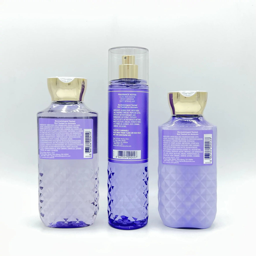 Bath & Body Works Fresh Cut Lilacs 3-Piece Shower Gel, Mist & Lotion Bundle Z369