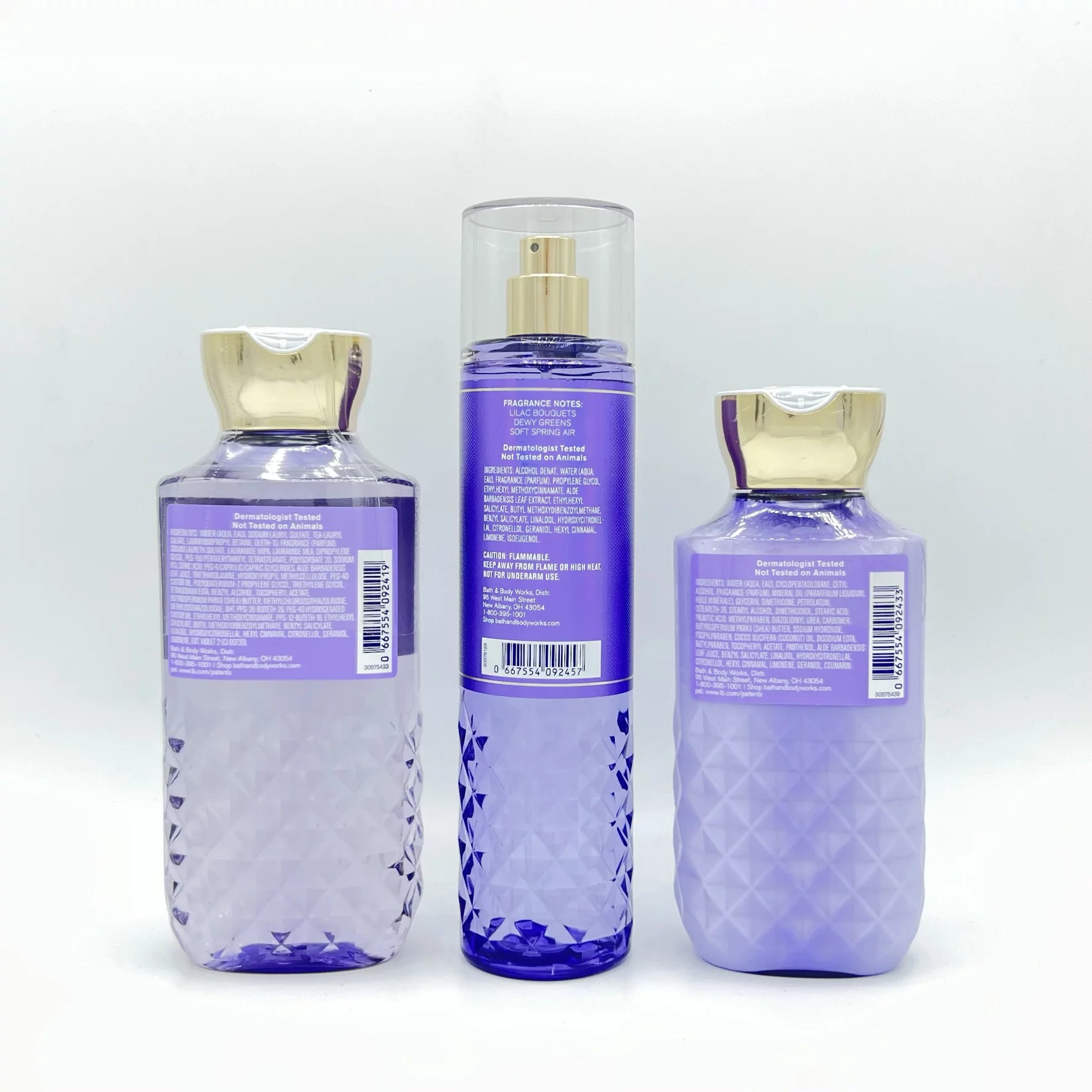Bath & Body Works Fresh Cut Lilacs 3-Piece Shower Gel, Mist & Lotion Bundle Z369