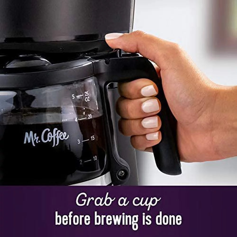 Mr. Coffee 5-Cup Mini Brew Switch Coffee Maker, Black X1867