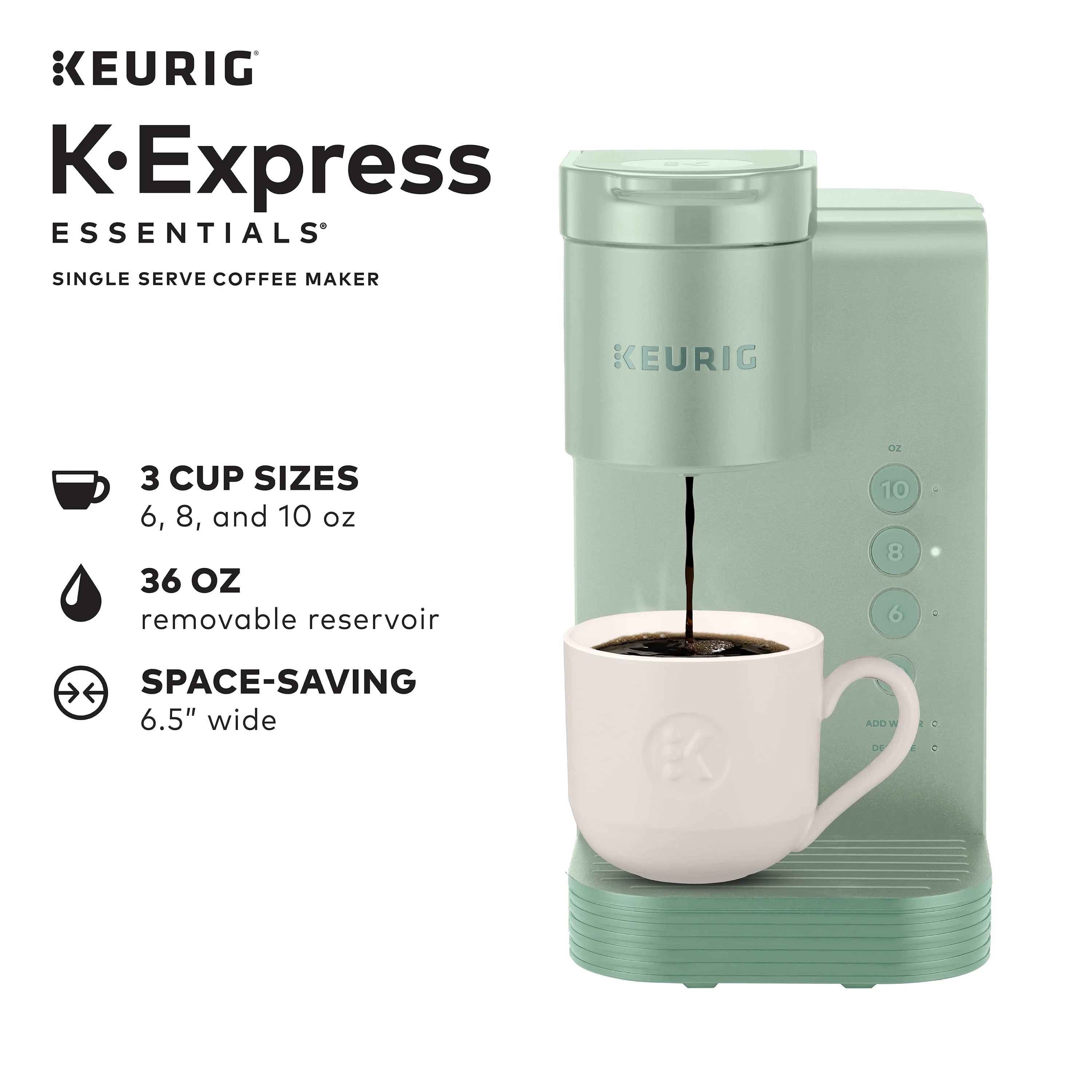 Keurig K-Express Essentials Single Serve K-Cup Pod Coffee Maker, Black L838940