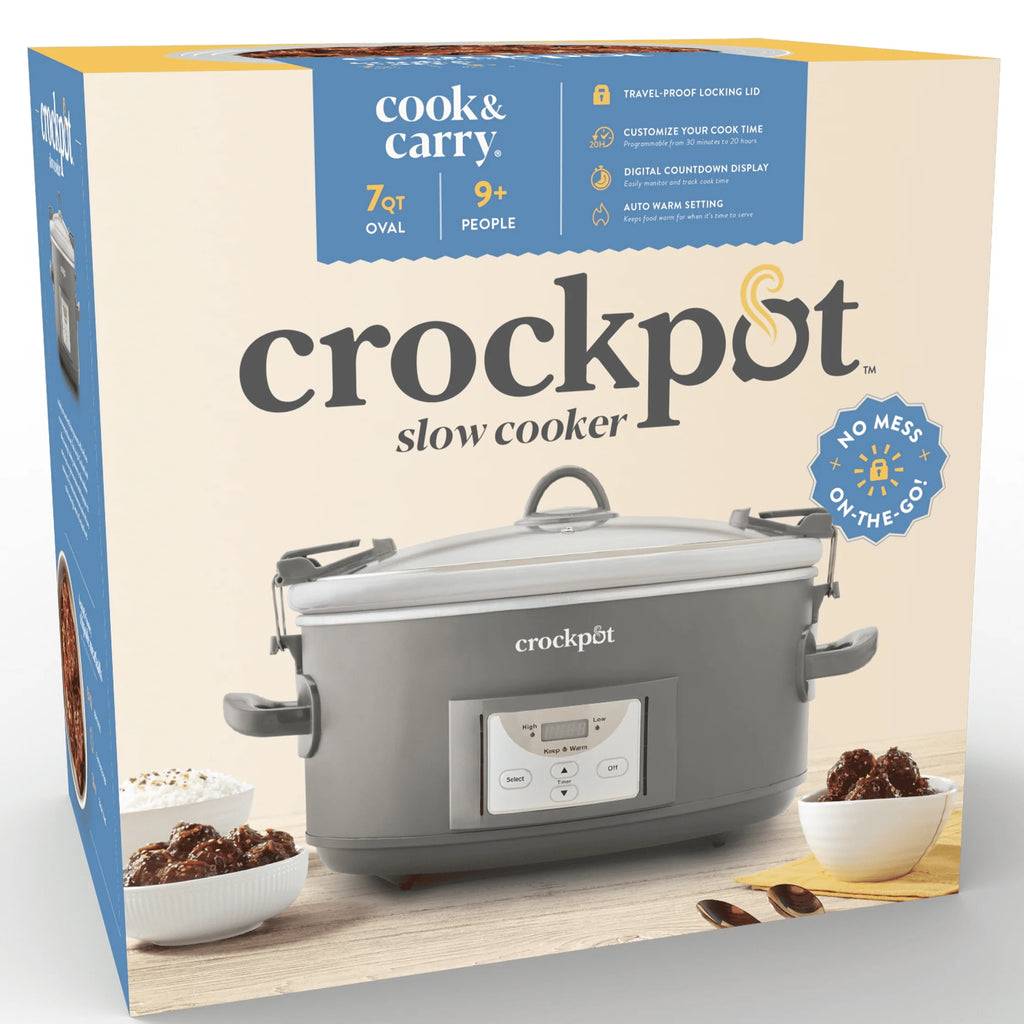 Crock-Pot 7-Quart Programmable Slow Cooker, Grey V873