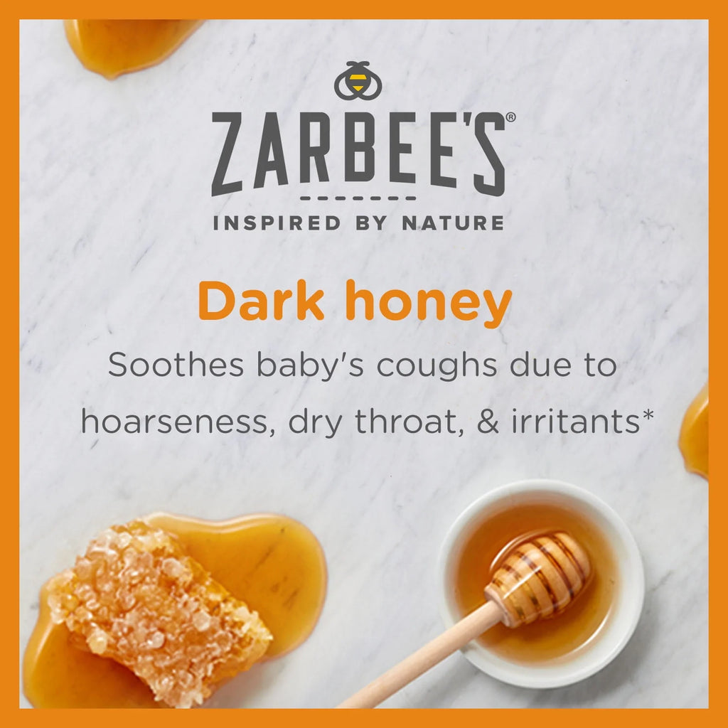 Zarbee's Baby Soothing Cough Syrup, Peach & Honey, 2 fl oz L514