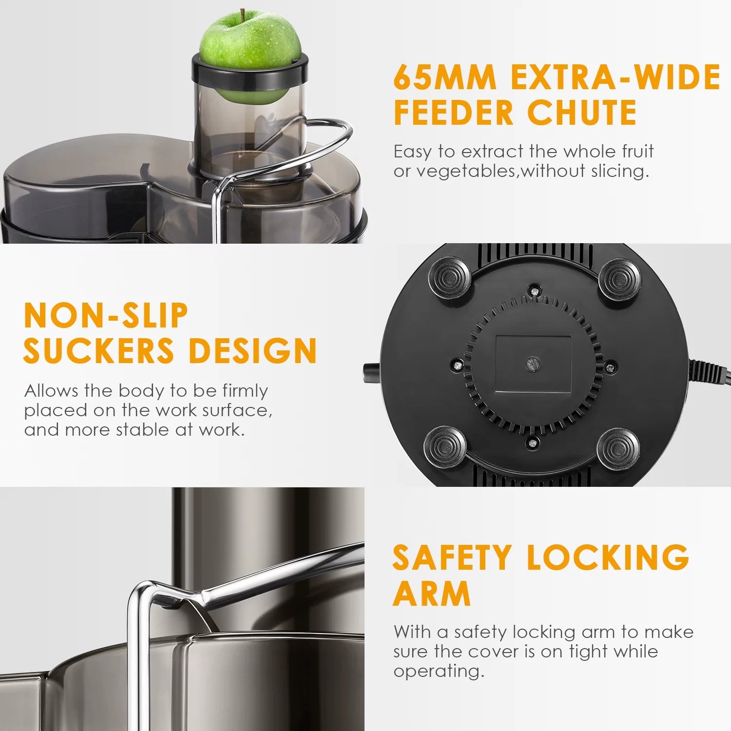 Stainless Steel Juicer Extractor, 3 Speeds, Easy Clean W83873