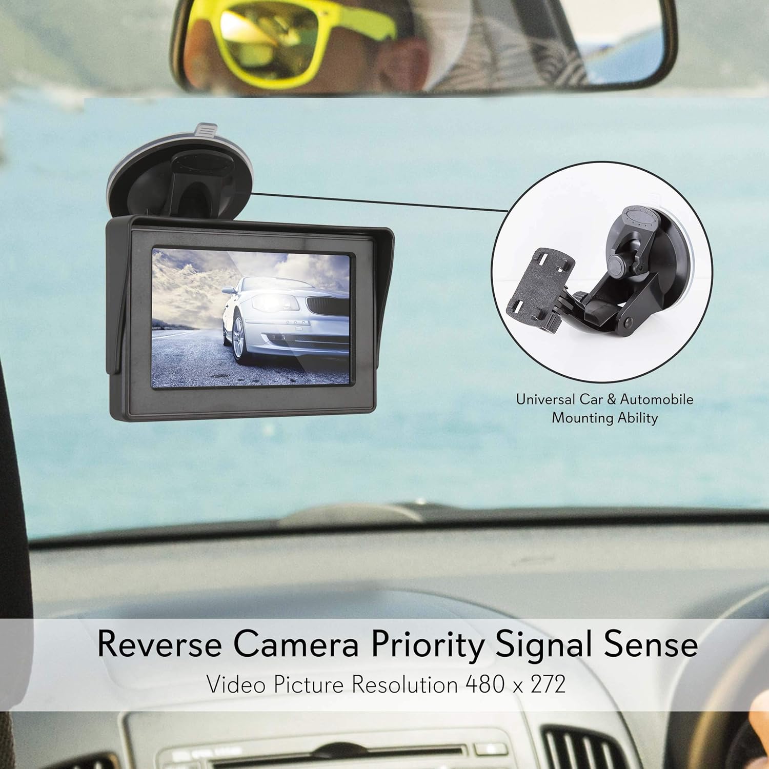 Pyle PLCM4580WIR Wireless Backup Rear View Camera with 4.3" Monitor, Night Vision, Pack of 2 D231303