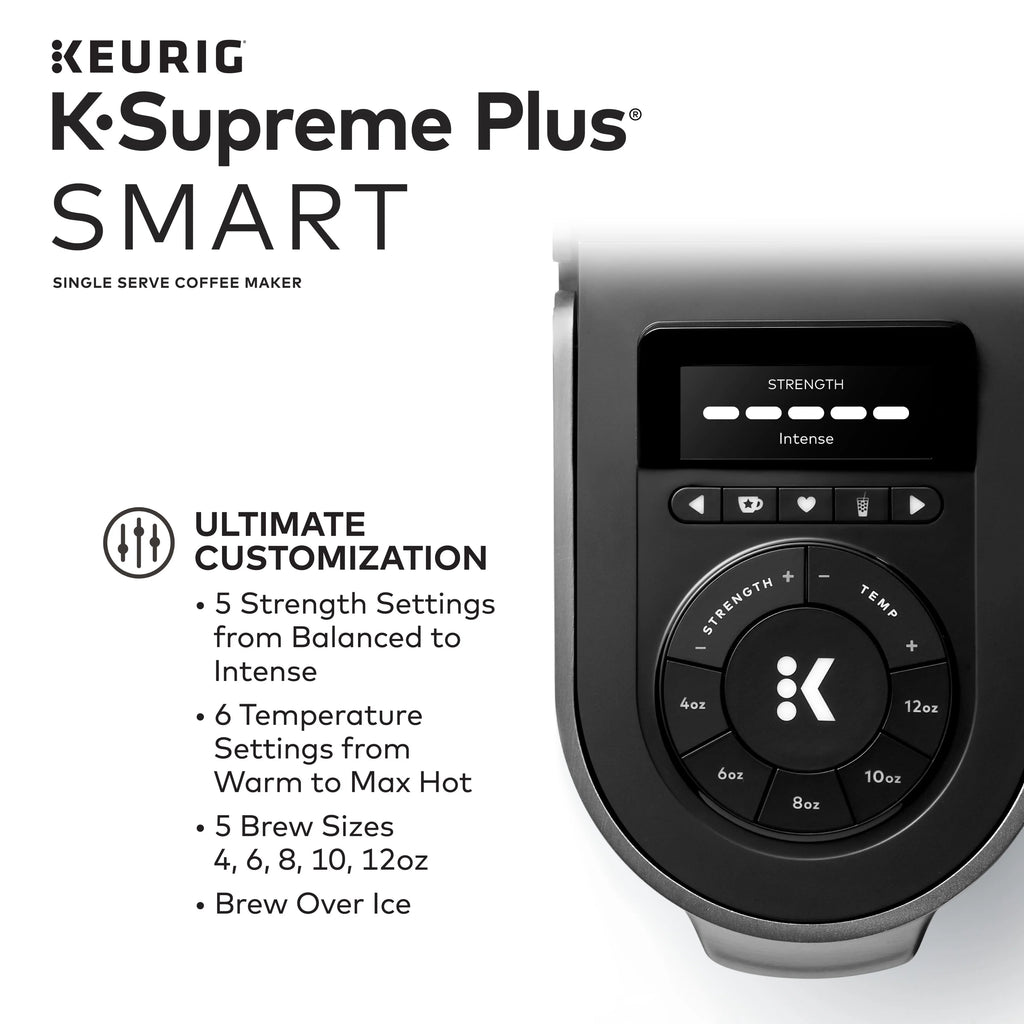 Keurig K-Supreme Plus Smart Single Serve Coffee Maker, Black P4286