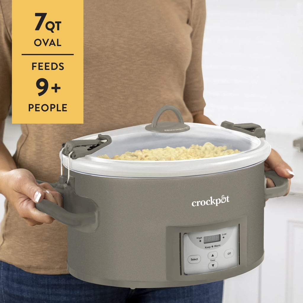 Crock-Pot 7-Quart Programmable Slow Cooker, Grey V873