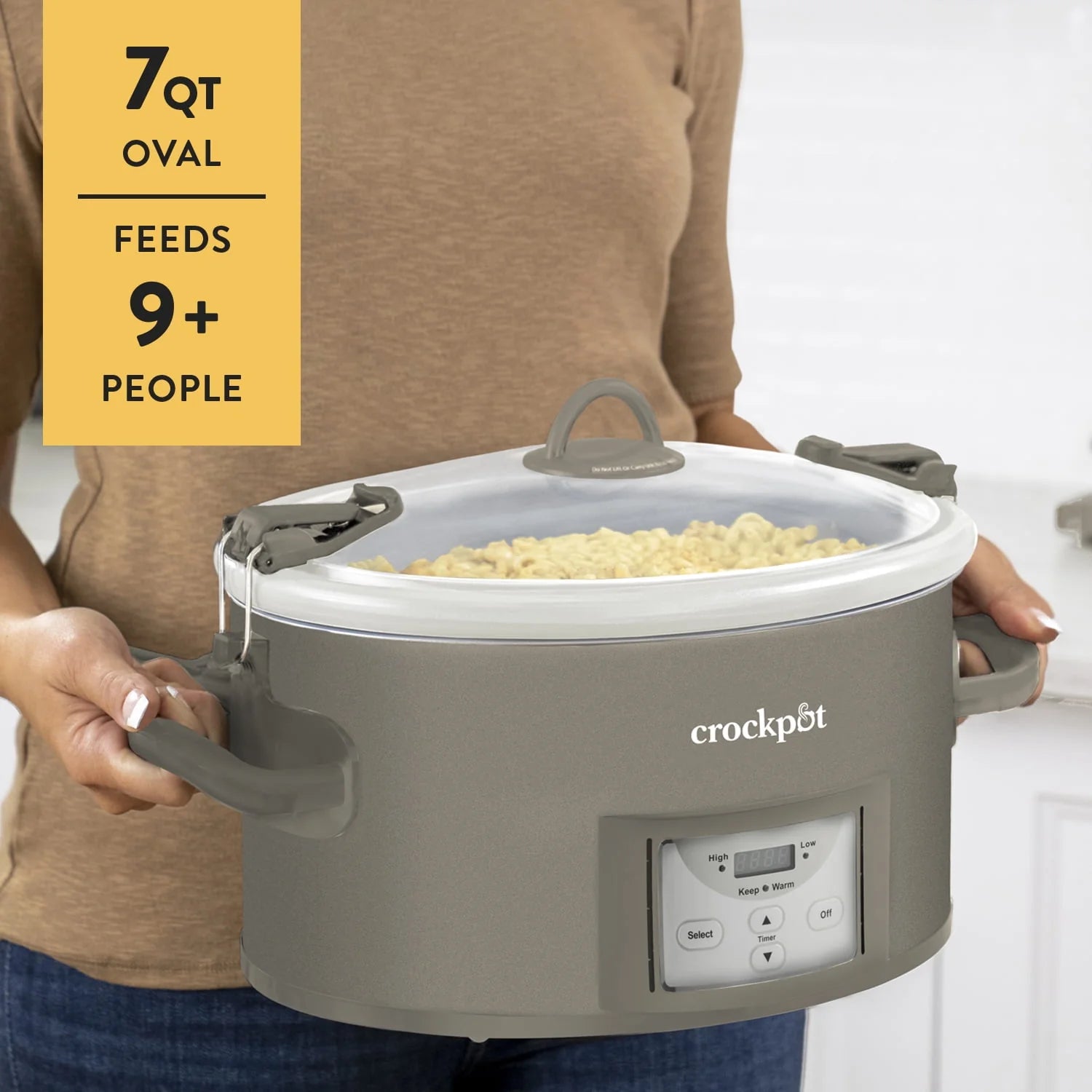 Crock-Pot 7-Quart Programmable Slow Cooker, Grey V873