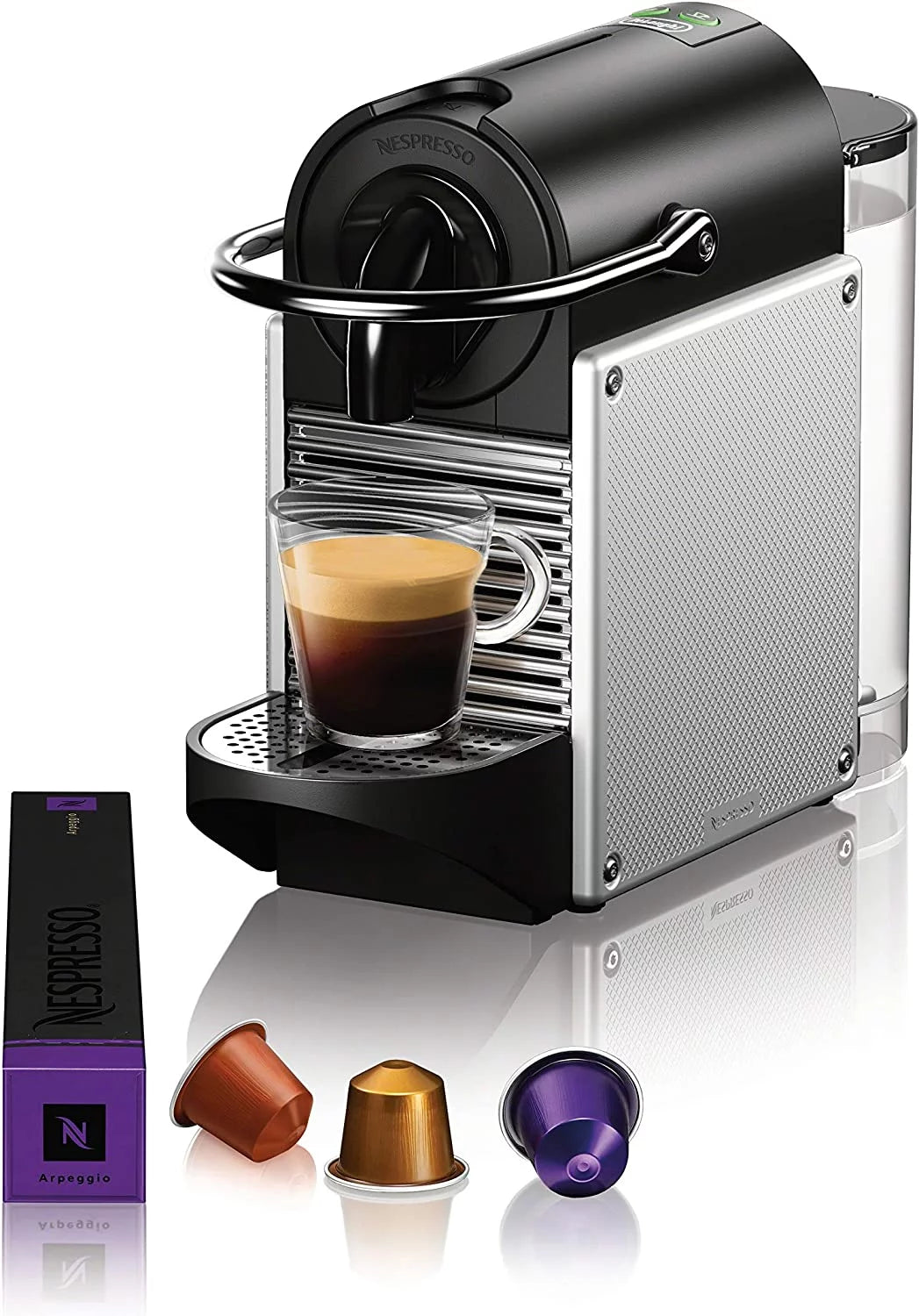 Nespresso Pixie Espresso Machine by De'Longhi Aluminum F527343