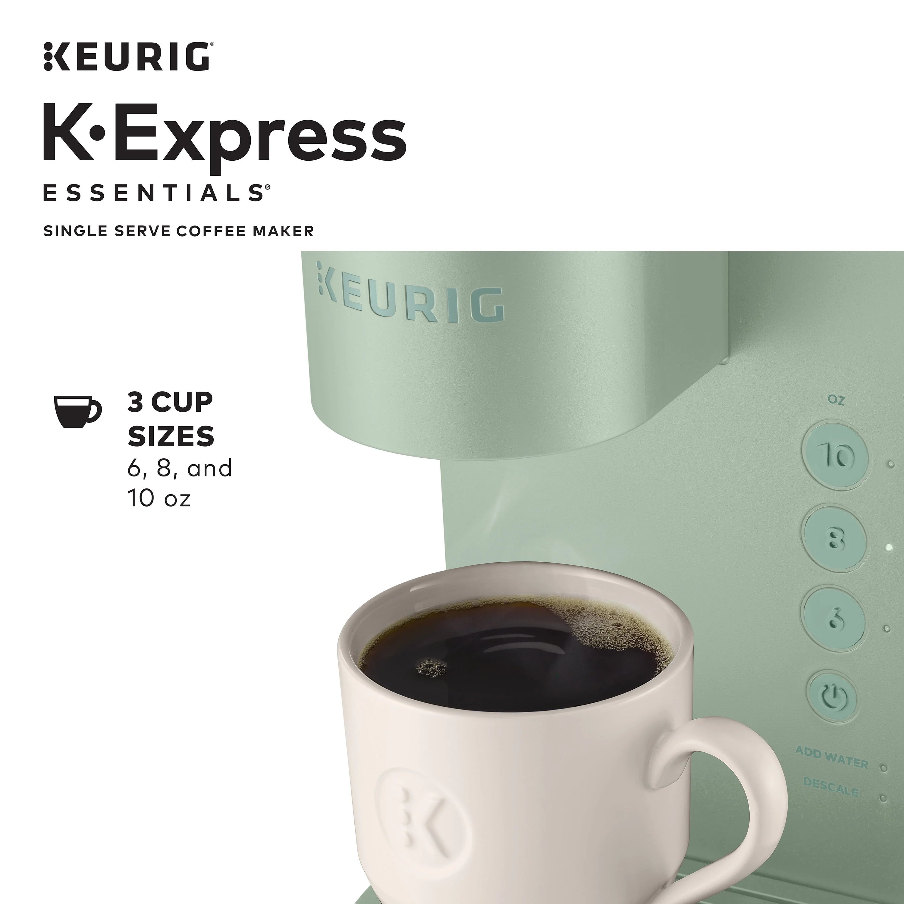 Keurig K-Express Essentials Single Serve K-Cup Pod Coffee Maker, Black L838940