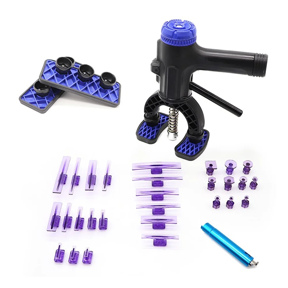 Arealer Car Dent Repairing Puller Lifter Tool 360° Adjustable Lacquerless Dent Removal Tool with 28 Glue Puller Tabs for Auto Dent Removal Mirror Dents Door Dings Hail Damage