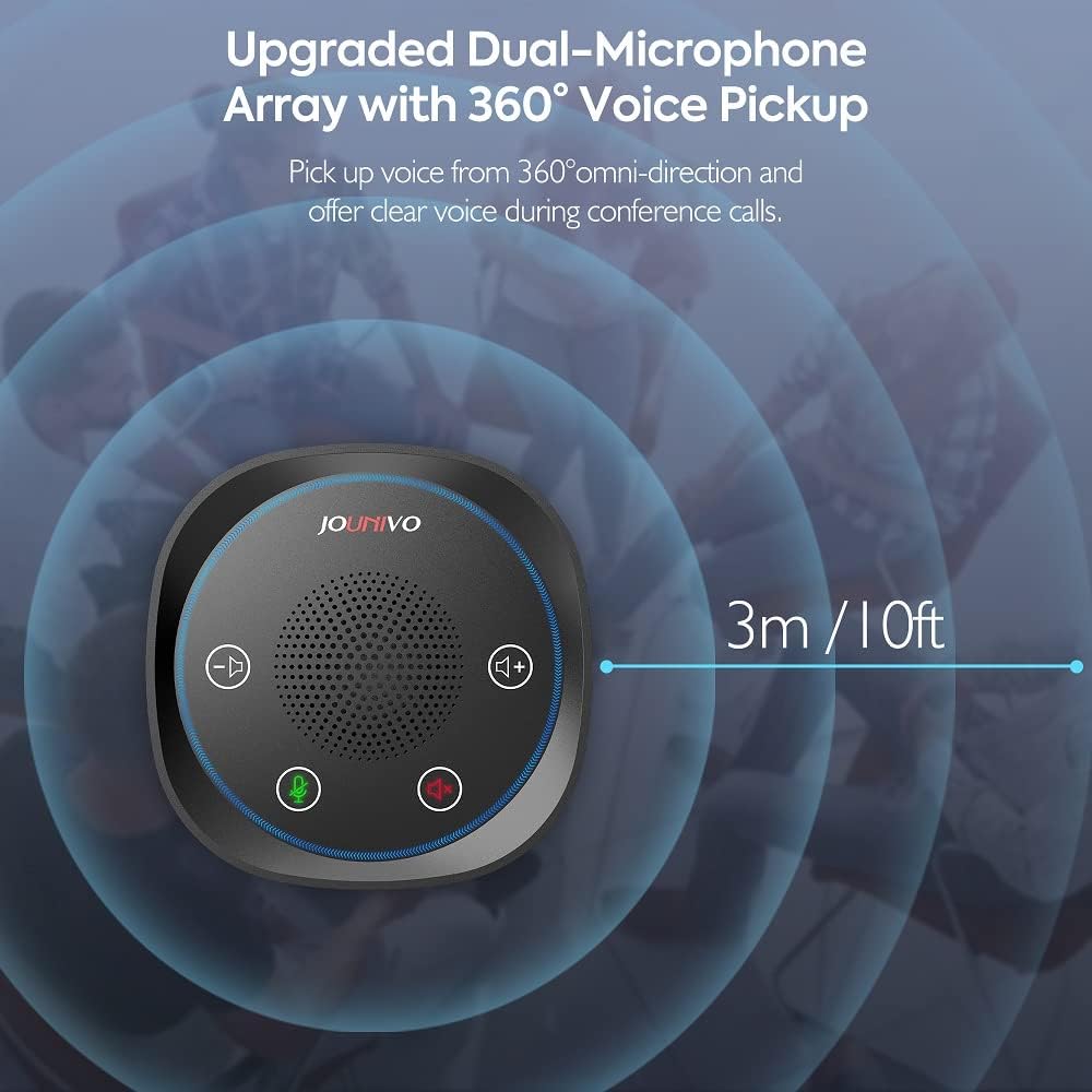 USB Speakerphone Omnidirectional Computer Speaker with Microphone, Pack of 2 J428050