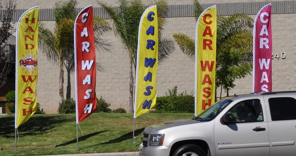 Feather Banner Flag Sign with Pole Kit and Ground Stake C7418