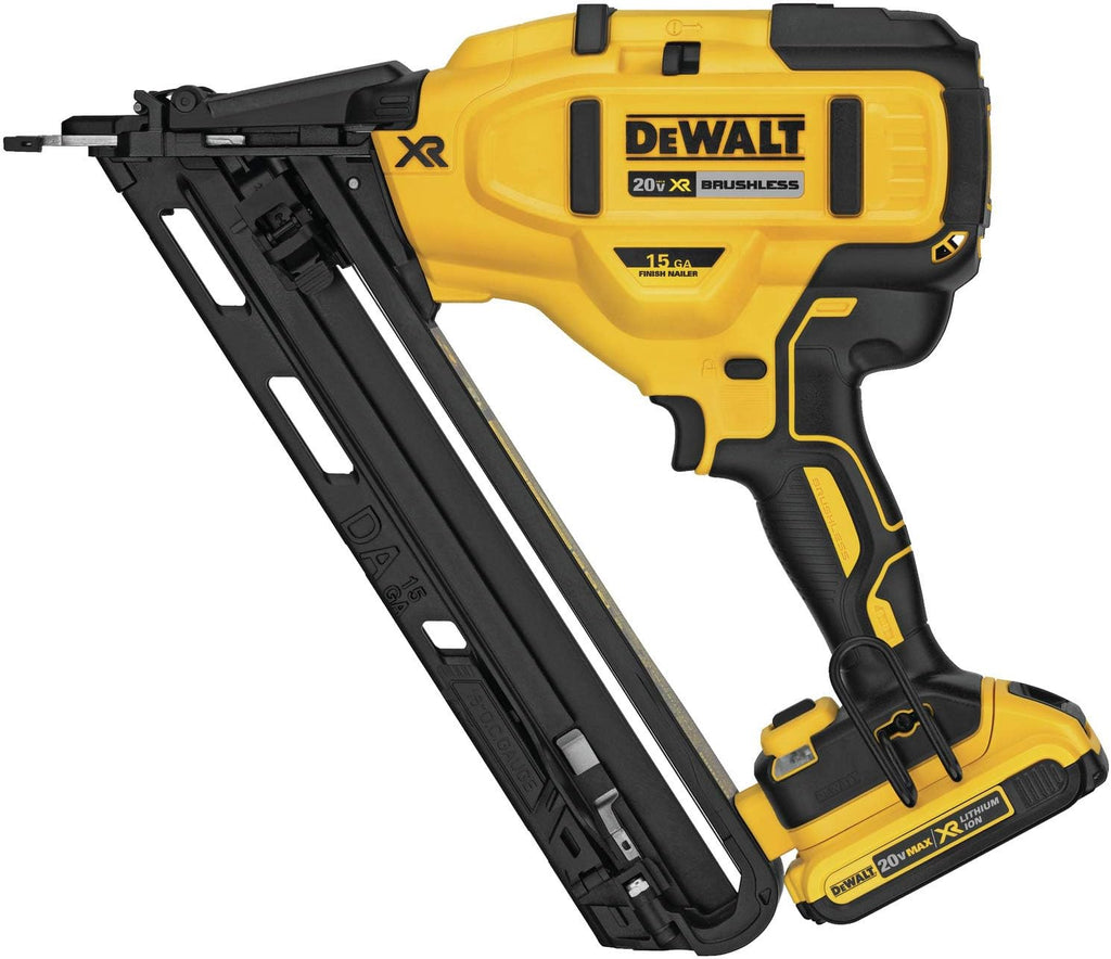 DEWALT DCN650D1 20V MAX XR 15 GA Cordless Angled Finish Nailer Kit S63224