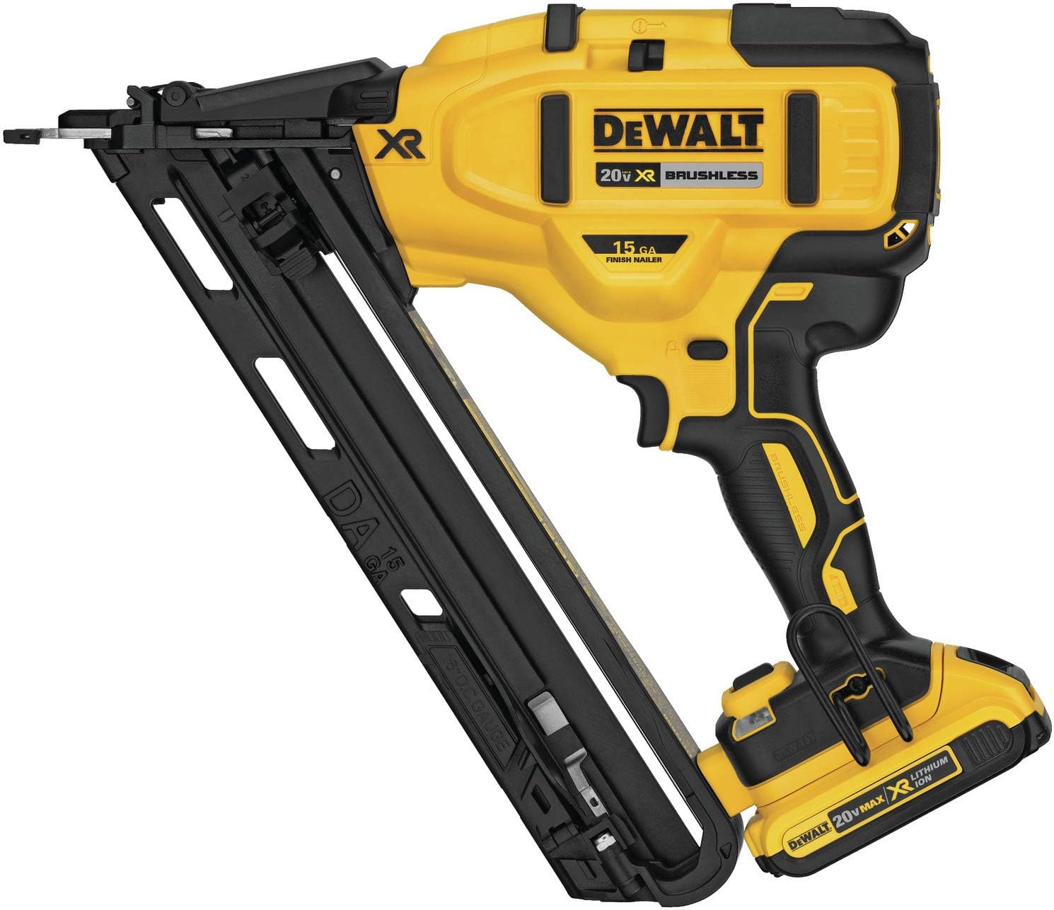 DEWALT DCN650D1 20V MAX XR 15 GA Cordless Angled Finish Nailer Kit S63224
