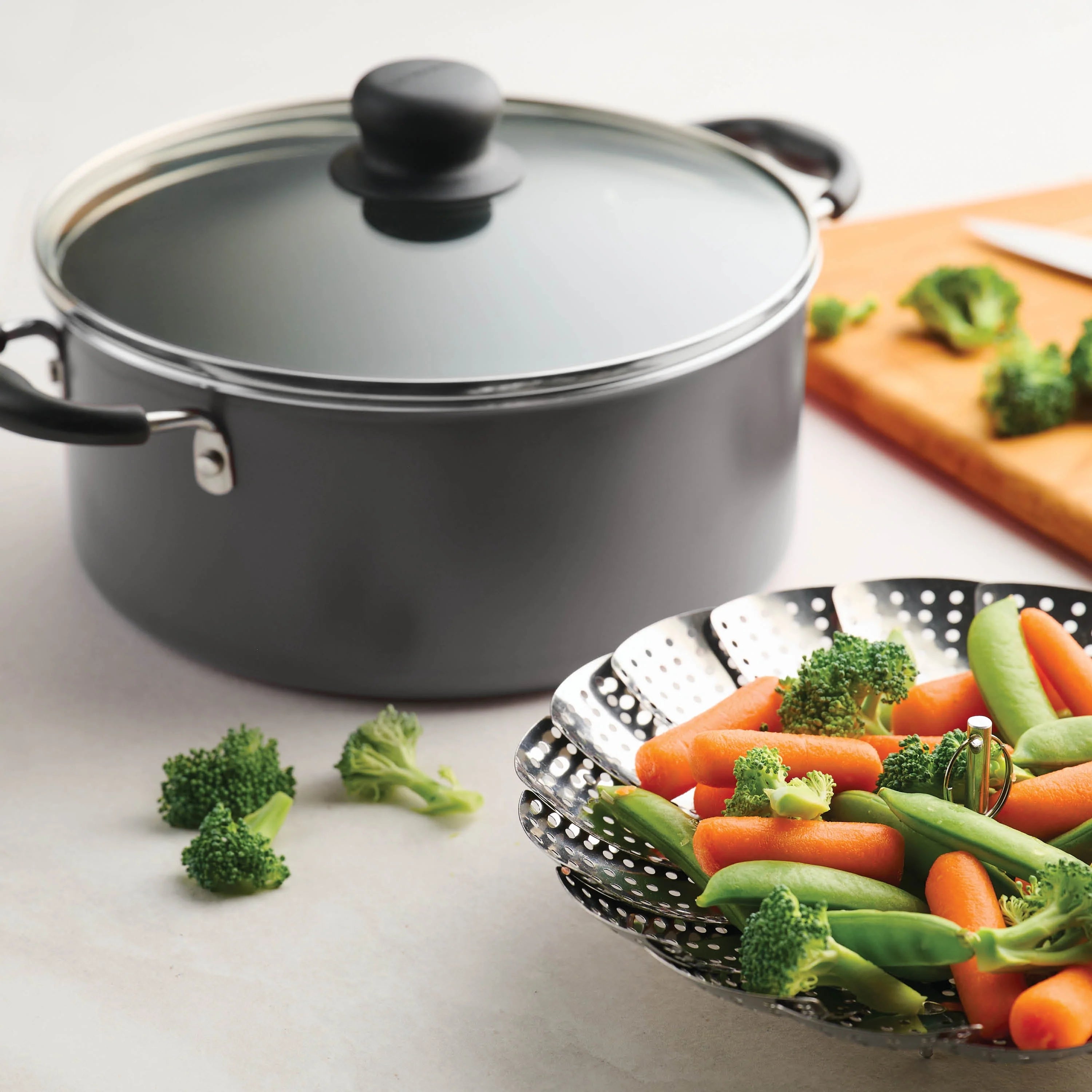 Tramontina Primaware 18 Piece Non-stick Cookware Set, Steel Gray X6646