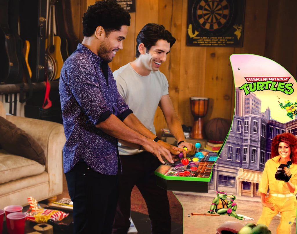 Teenage Mutant Ninja Turtles Arcade Machine with Riser by Arcade1Up B12714