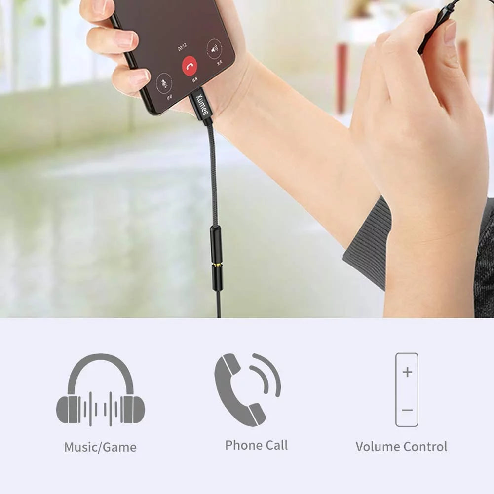 USB C to 3.5mm Headphone Adapter with Hi-Res DAC for Pixel 5 4 C575