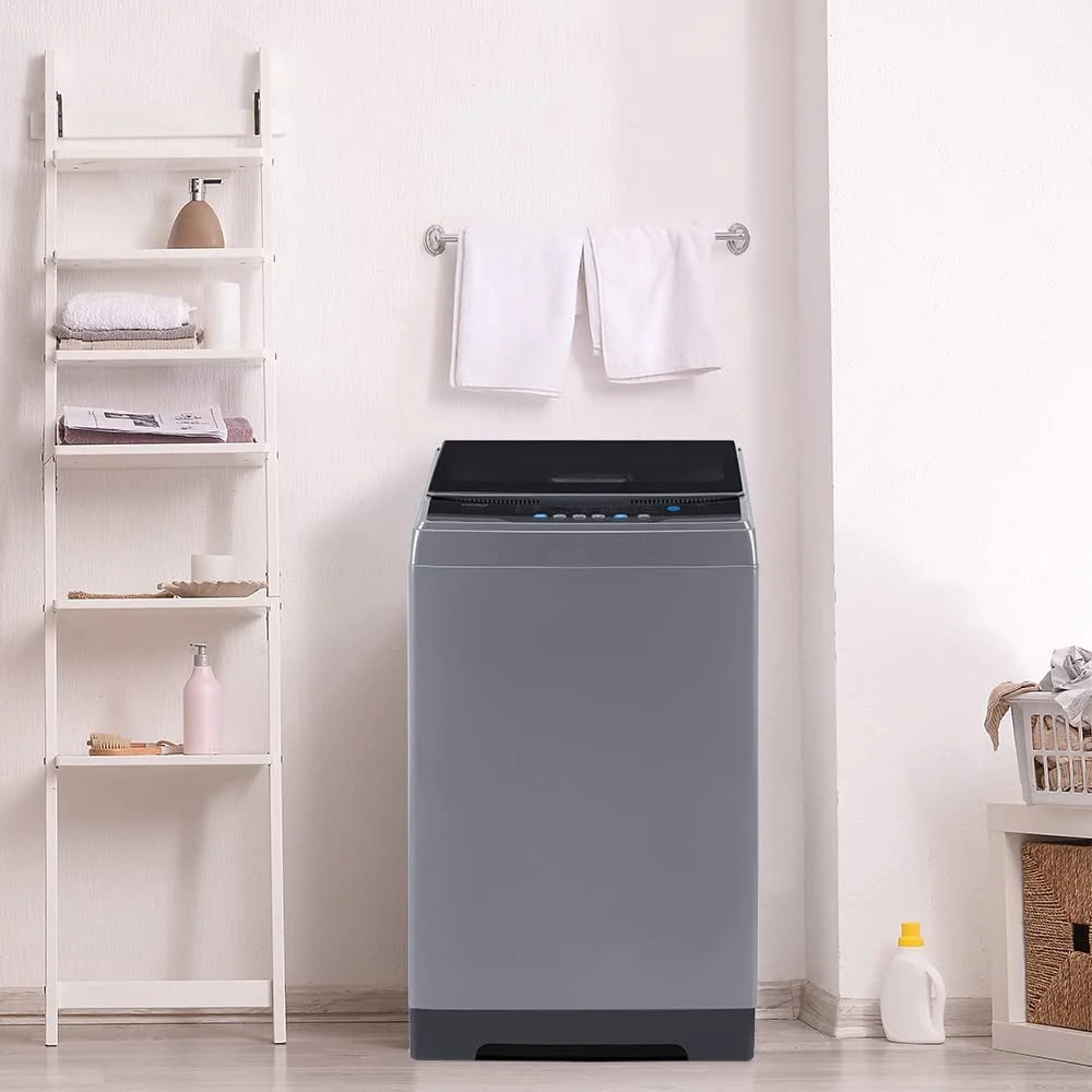 Comfee 1.6 Cu.ft Portable Washing Machine with Wheels, 6 Wash Programs, Magnetic Gray D938743