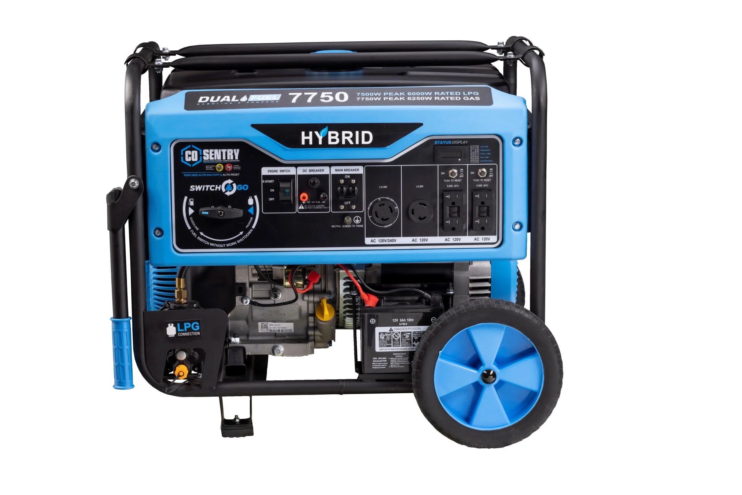 Pulsar 7,750-Watt Dual Fuel Portable Generator with Electric Start X1100