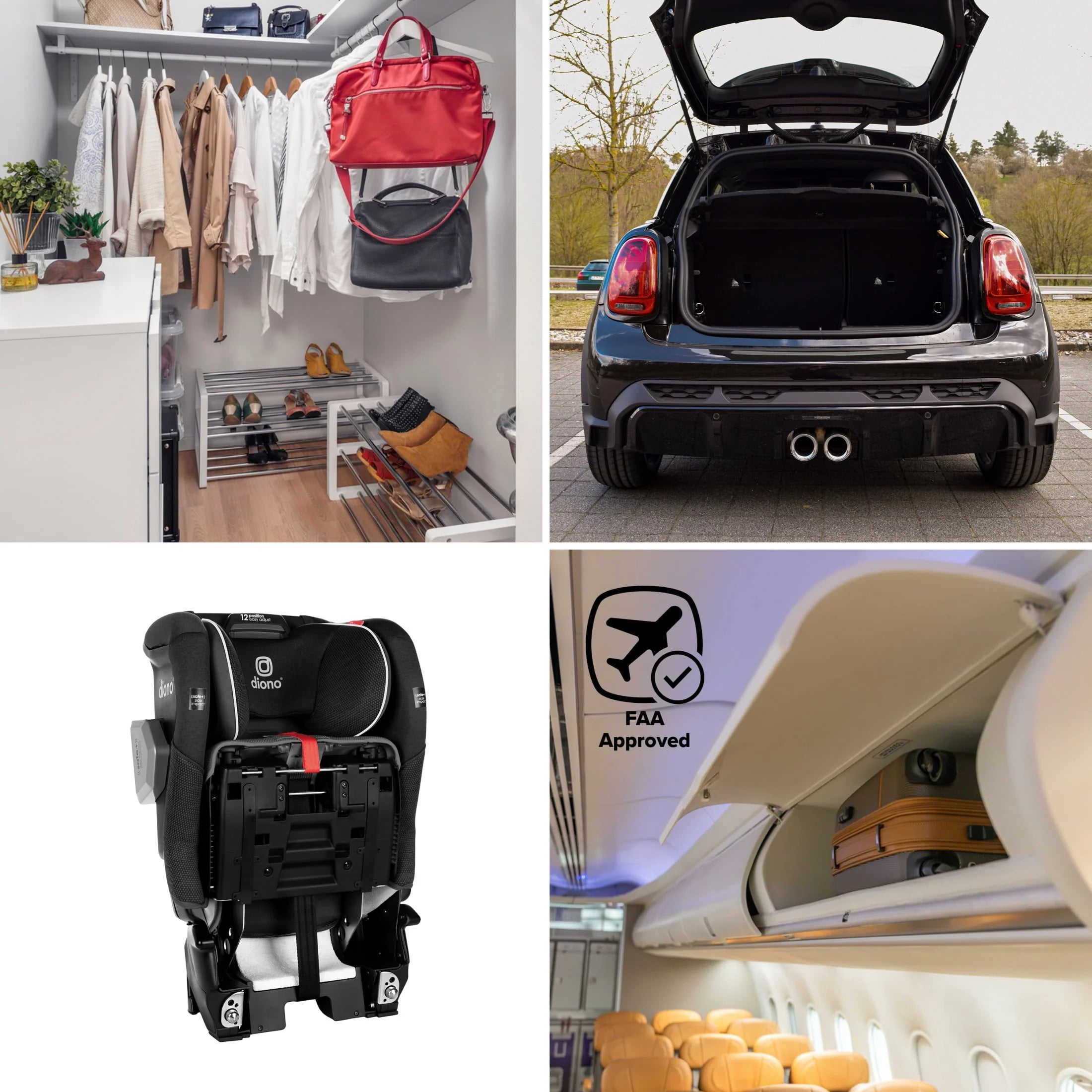 Diono Radian 3QXT SafePlus All-in-One Convertible Car Seat, Red B871