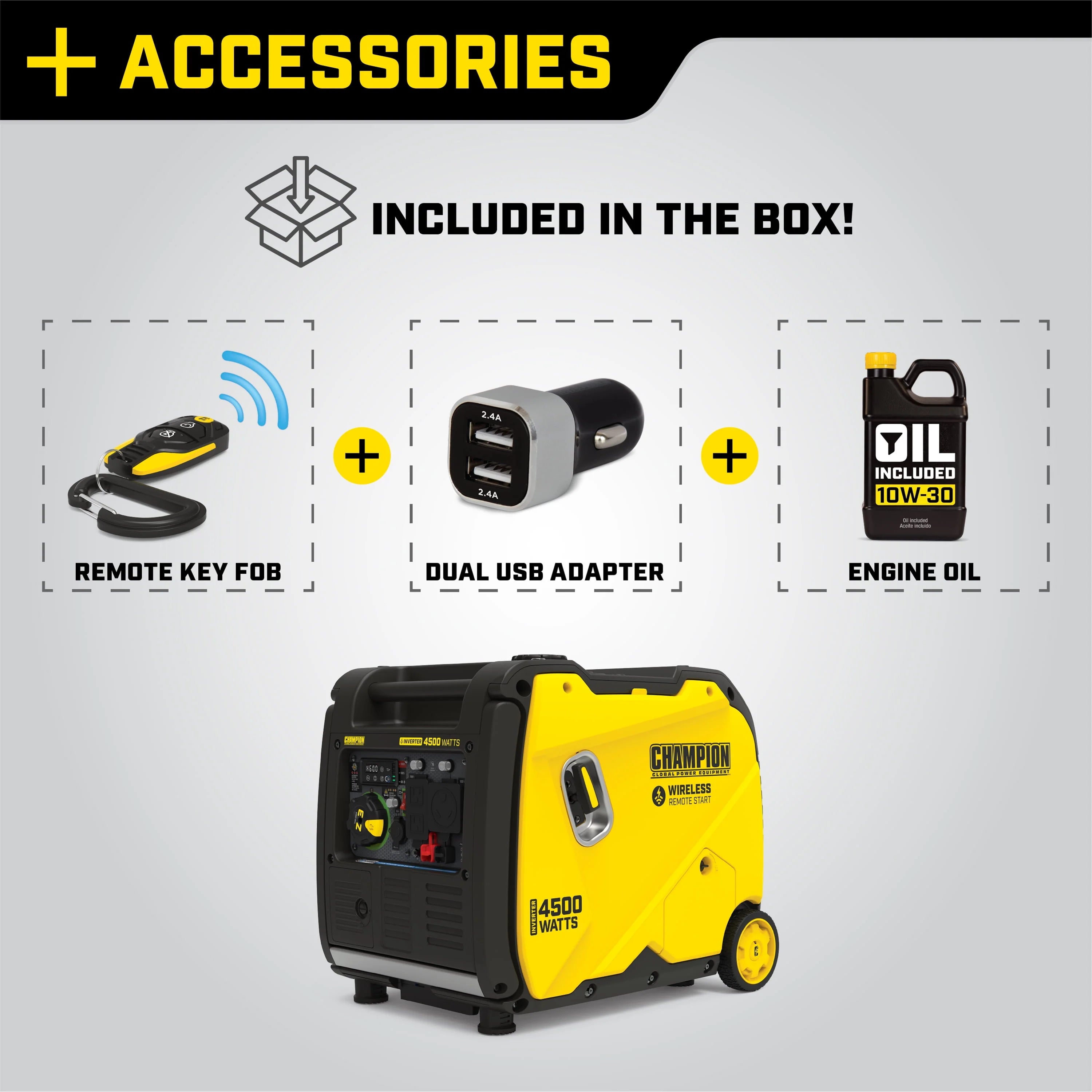 Champion Power Equipment 4500-Watt Inverter Generator with CO Shield E7417