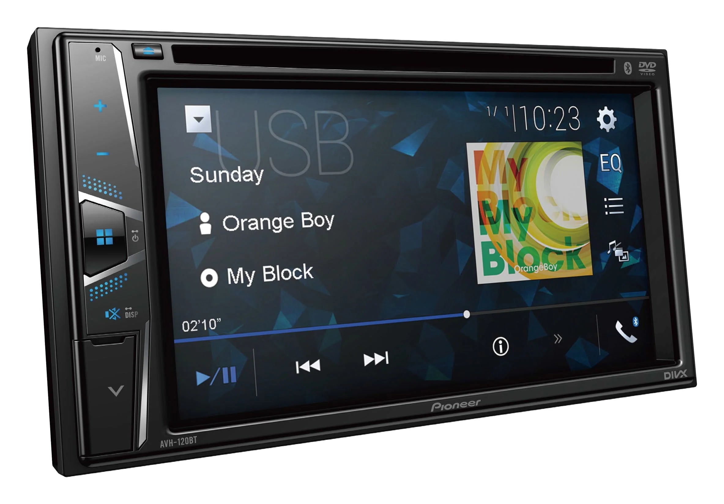 Pioneer AVH-120BT Double Din 6.2" Touchscreen Bluetooth Car Stereo C688549