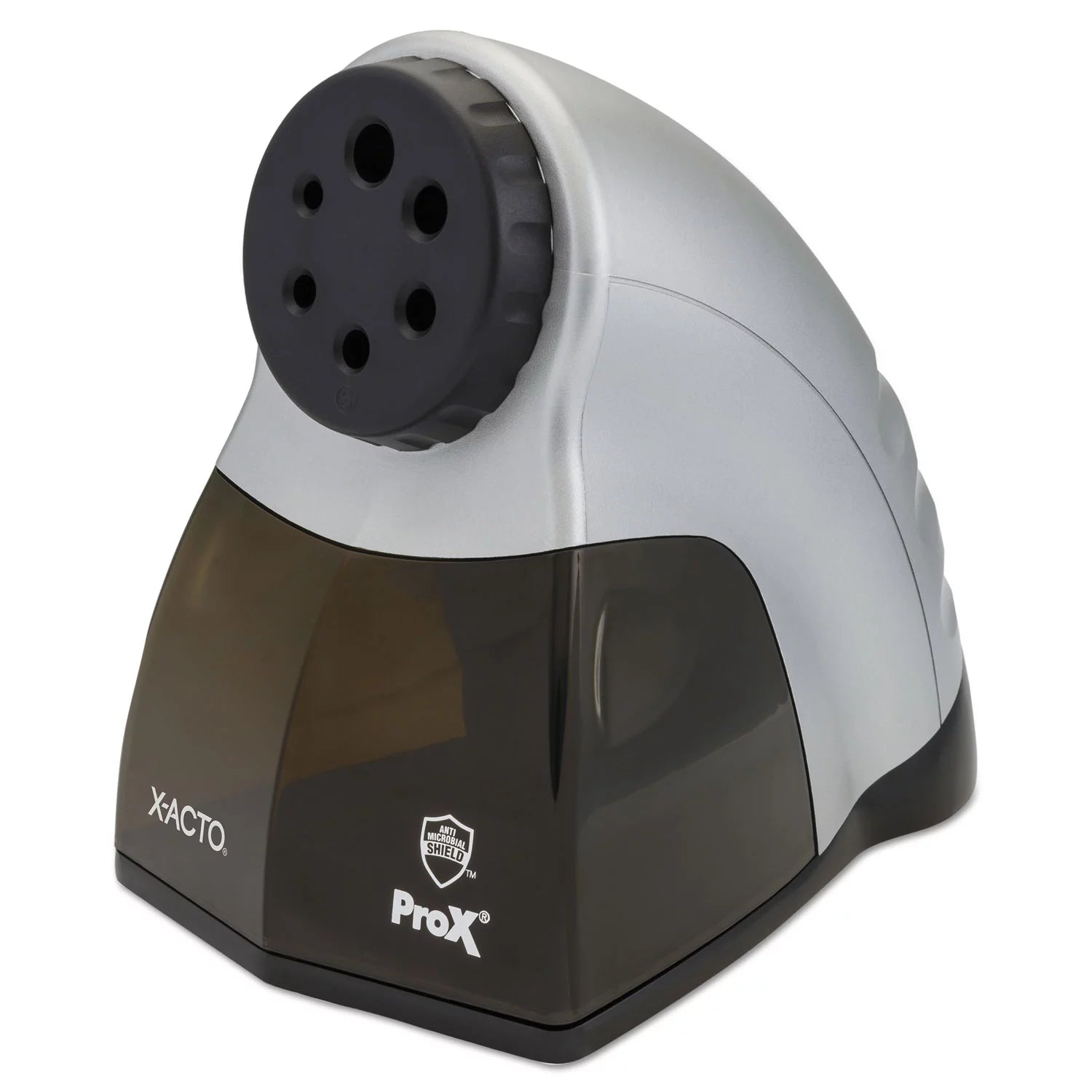 Quiet Pro Electric Pencil Sharpener, AC-Powered, Black/Silver/Smoke Y2961