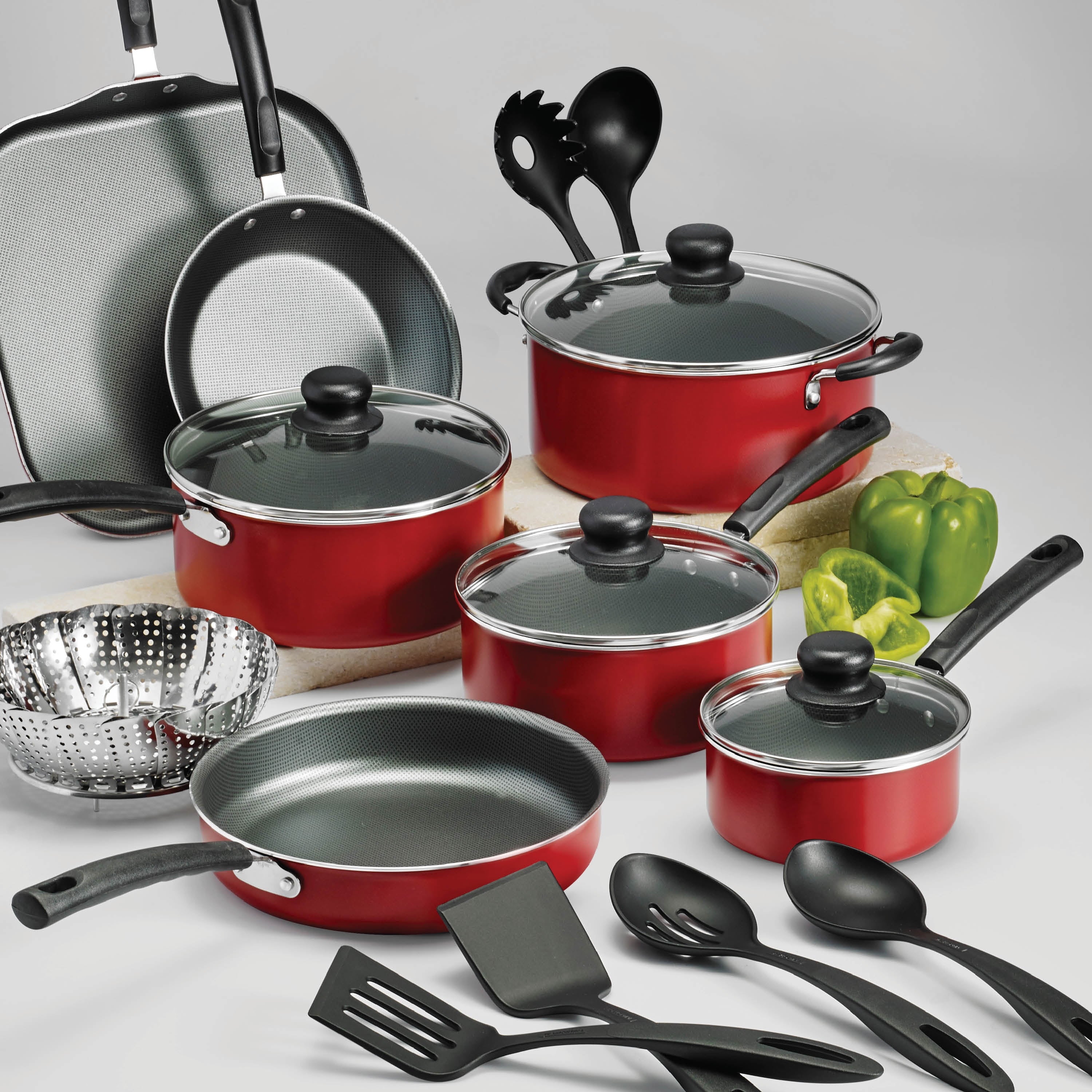 Tramontina Primaware 18 Piece Non-stick Cookware Set, Steel Gray X6646