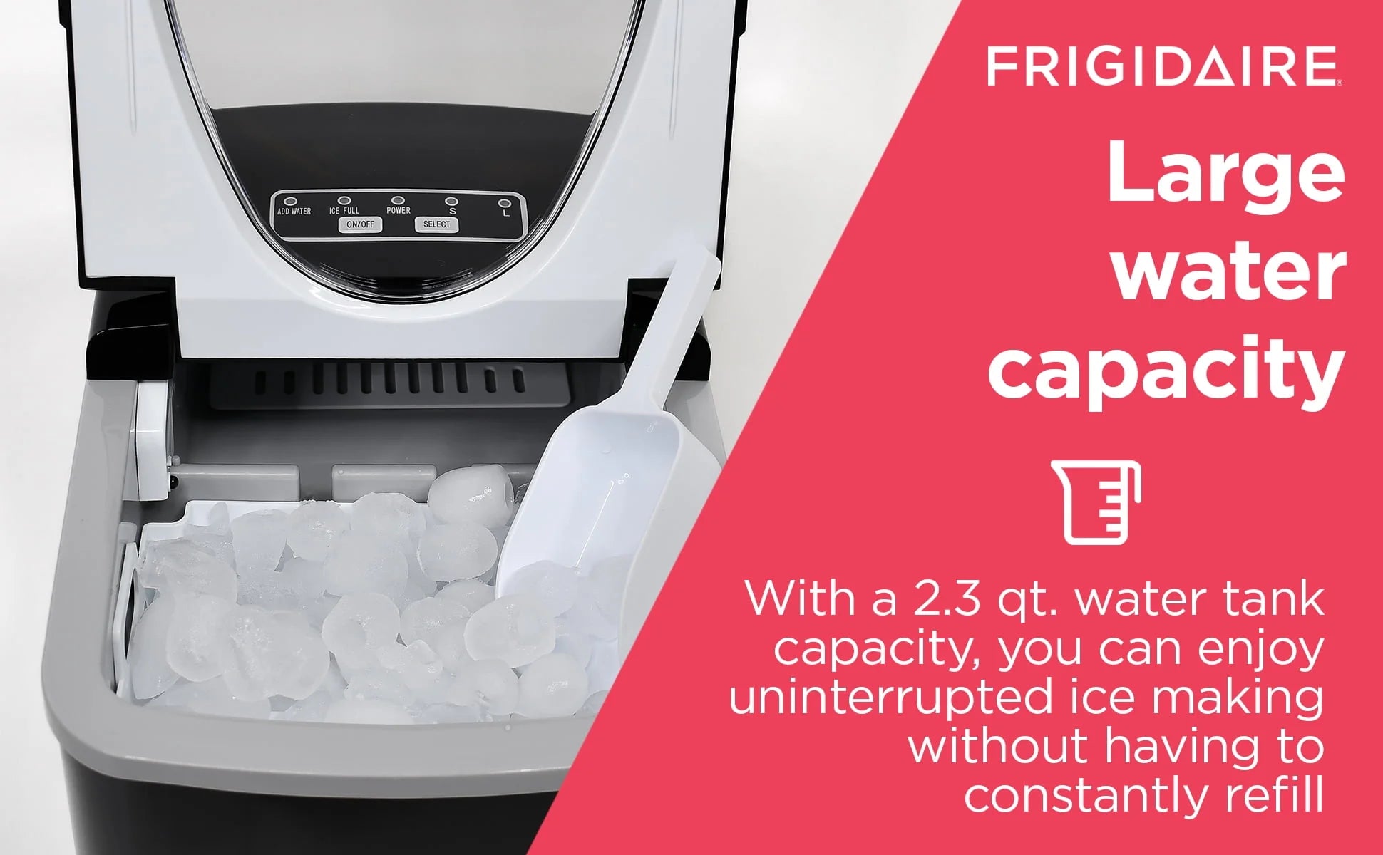 Frigidaire 26 lb. Countertop Ice Maker EFIC117-SS, Black Stainless Steel Y9301