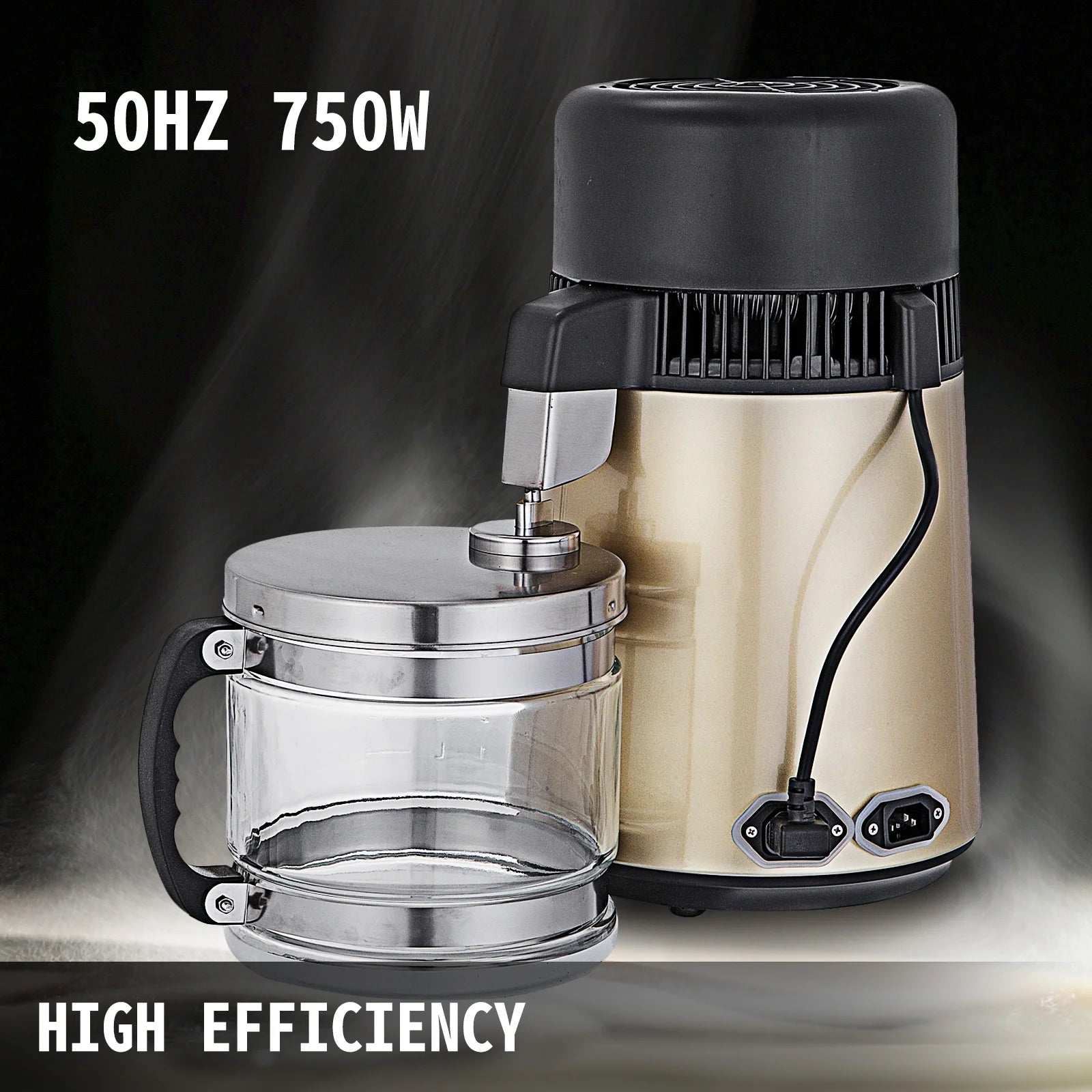 BENTISM Countertop Water Distiller Machine 4L Stainless Steel Purifier I52049