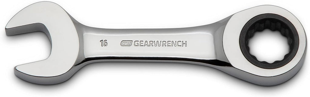 GEARWRENCH 10 Pc. Stubby Ratcheting Combination Wrench Set, Metric Q7741