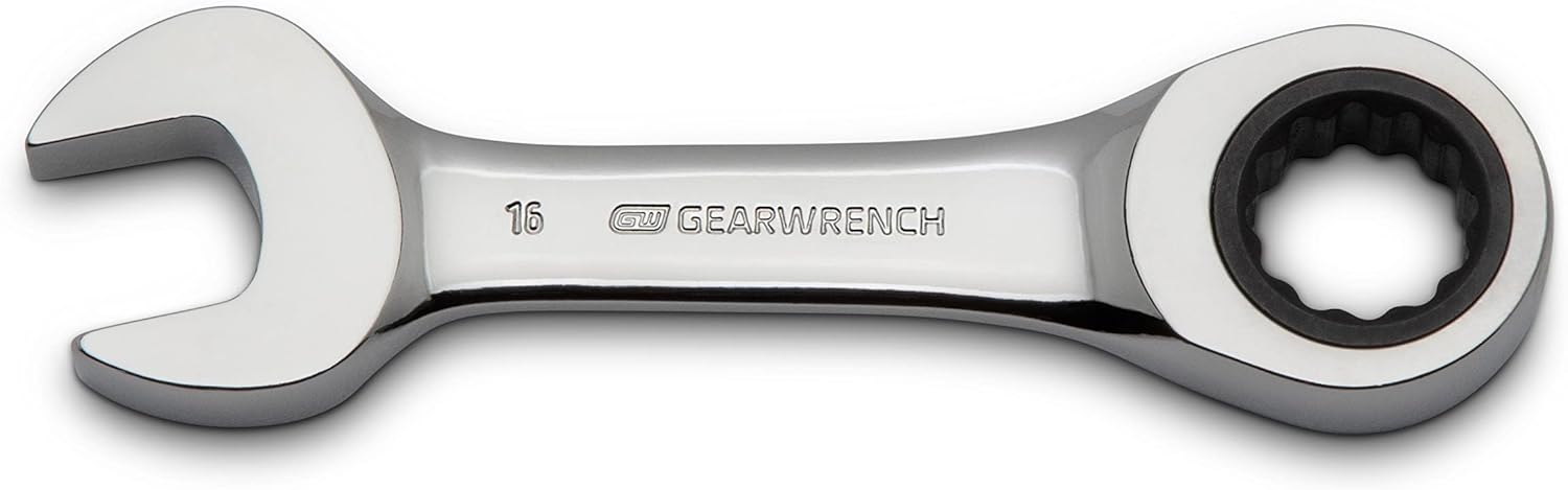 GEARWRENCH 10 Pc. Stubby Ratcheting Combination Wrench Set, Metric Q7741