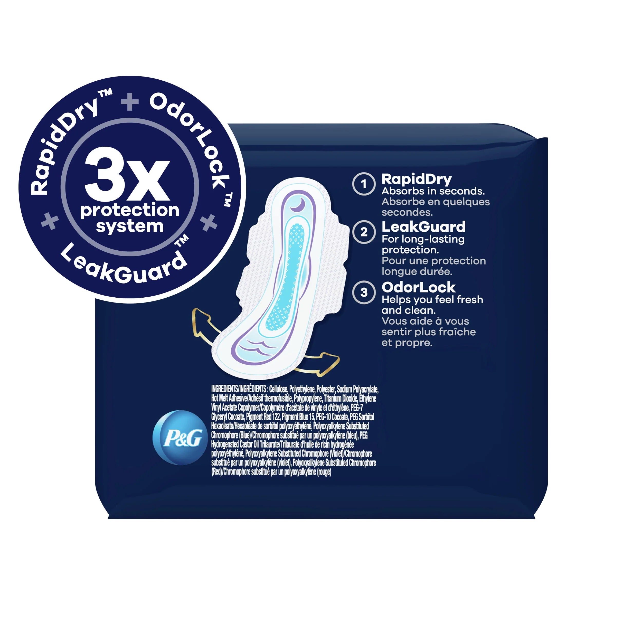 Always Ultra Thin Overnight Pads with Wings Size 4, 36 Count L6469