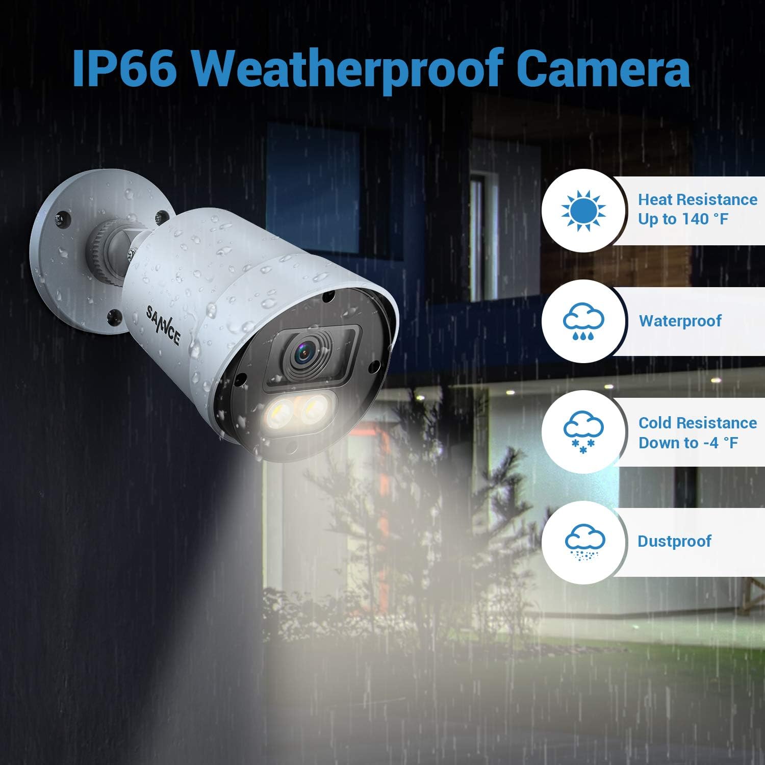 SANNCE 1080P 8 Channel Wired Security Camera System with 4 Cameras, Full Color Night Vision Q750976