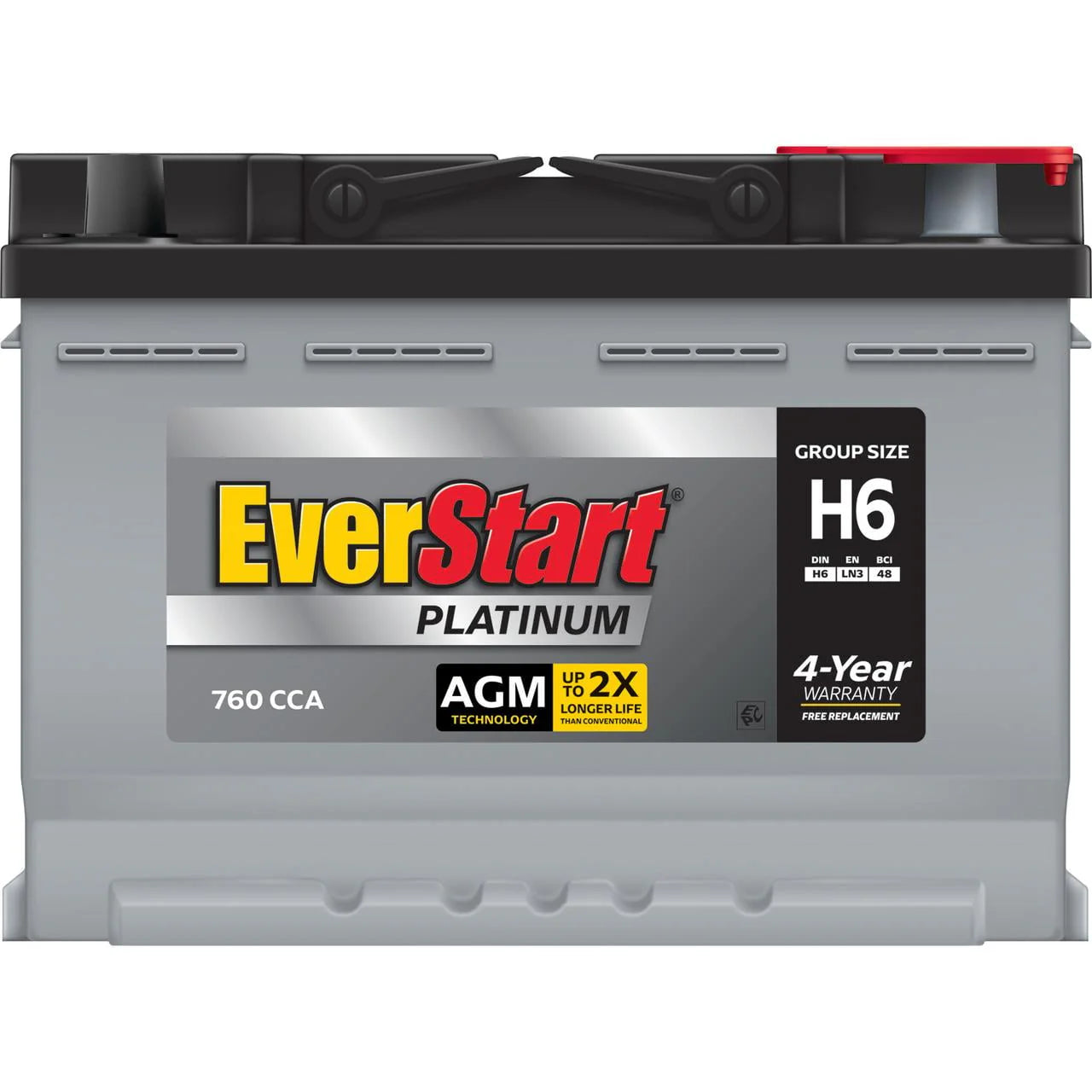 EverStart Platinum AGM Automotive Battery Group Size H6 12V 760 CCA K87043
