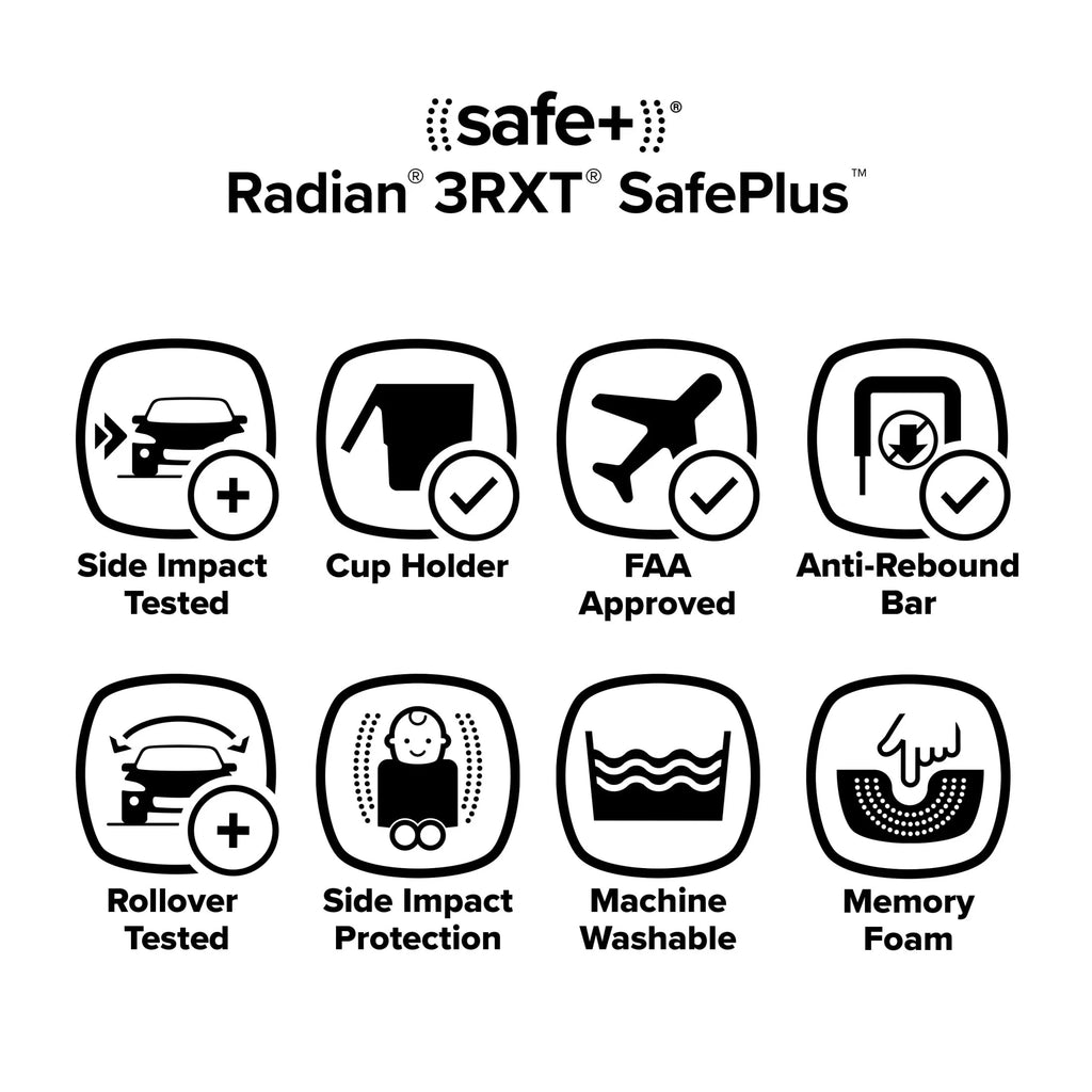 Diono Radian 3QXT SafePlus All-in-One Convertible Car Seat, Red B871