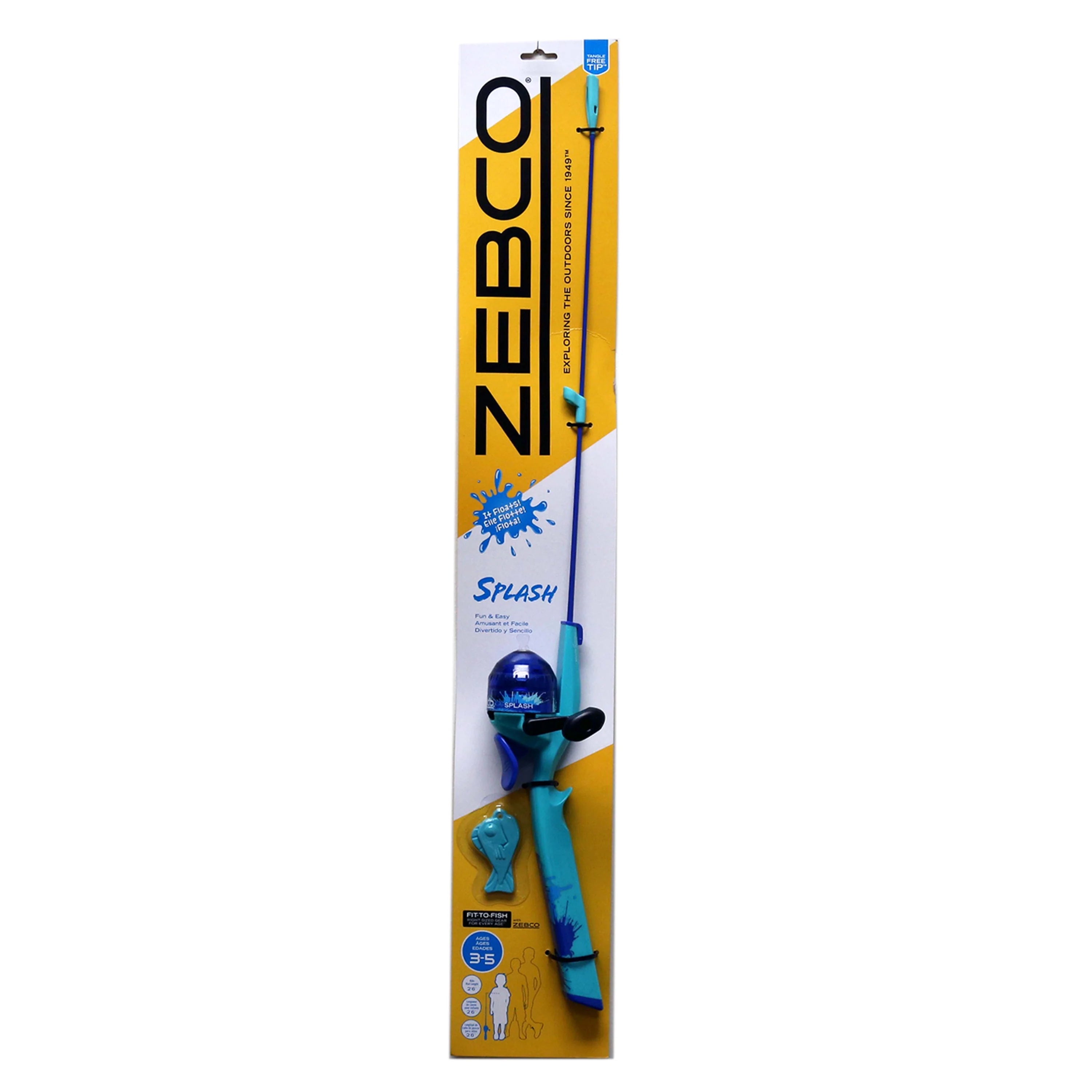 Zebco Splash Kids Spincast Reel and Fishing Rod Combo, Floating L192973