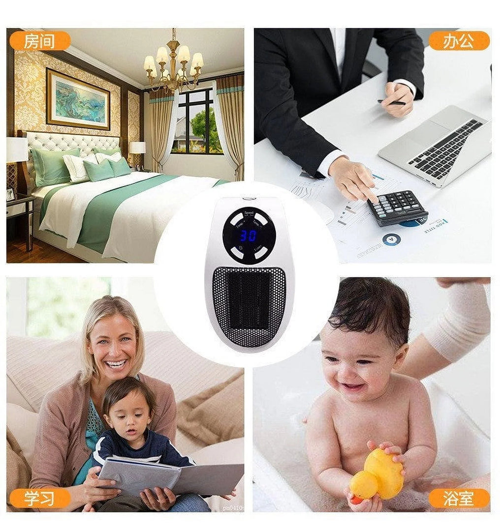 500W Mini Plug-in Wall Heater with Digital Timer N4919