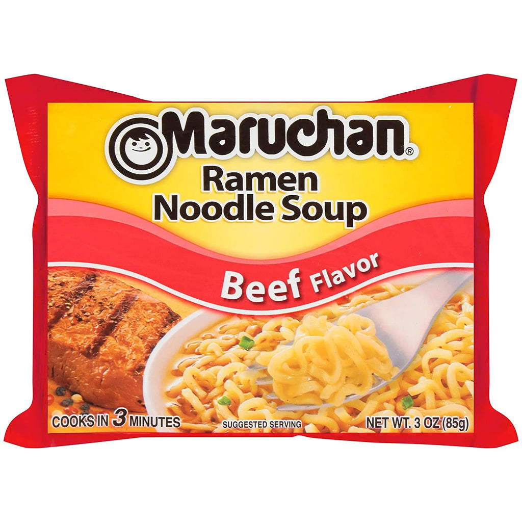 Maruchan Ramen Beef and Roast Beef Noodles Variety Pack, 3 Oz, 48 Ct H4007