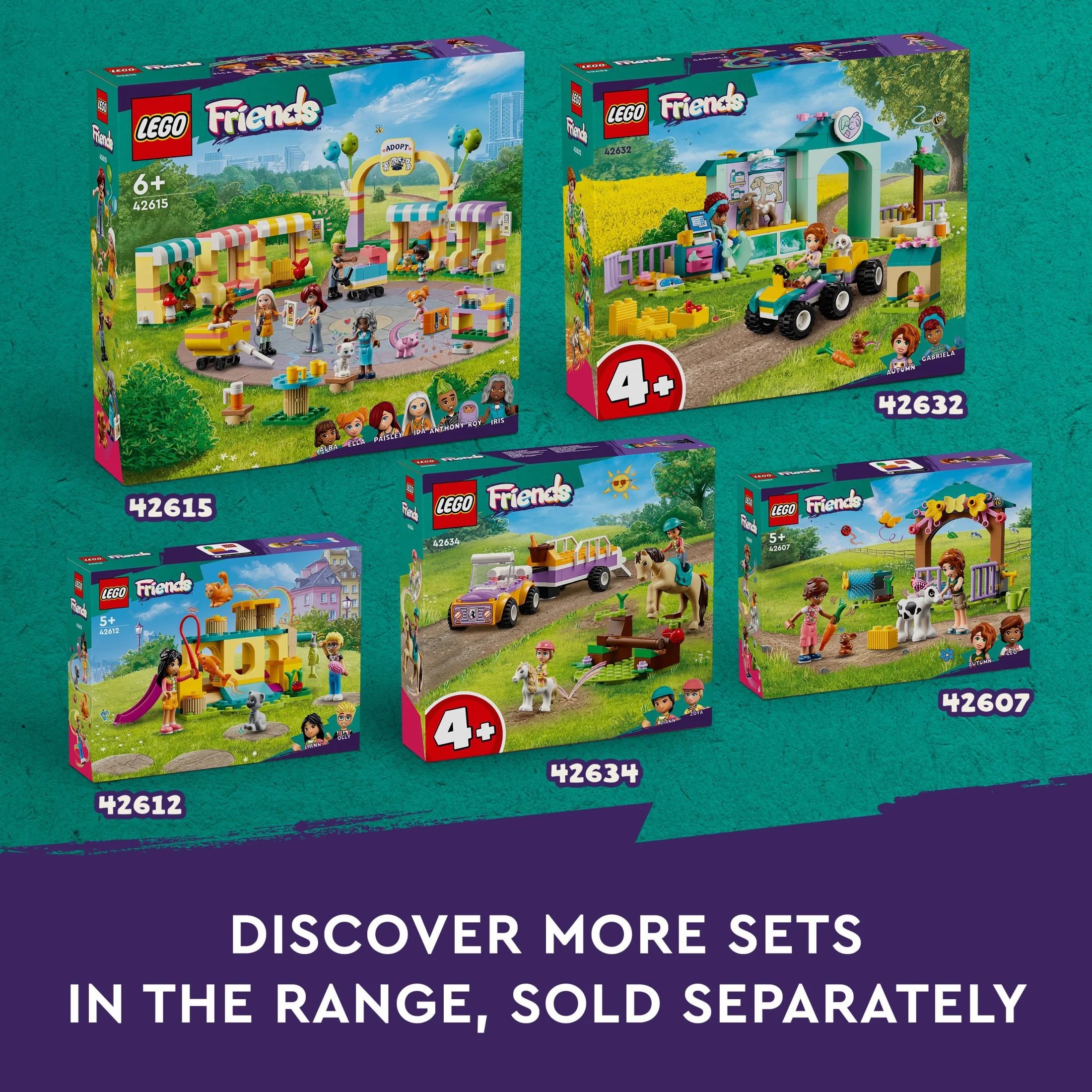LEGO Friends Farm Animal Sanctuary and Tractor Toy, 3 Mini-Dolls, 5 Animals, Ages 6+ Y945